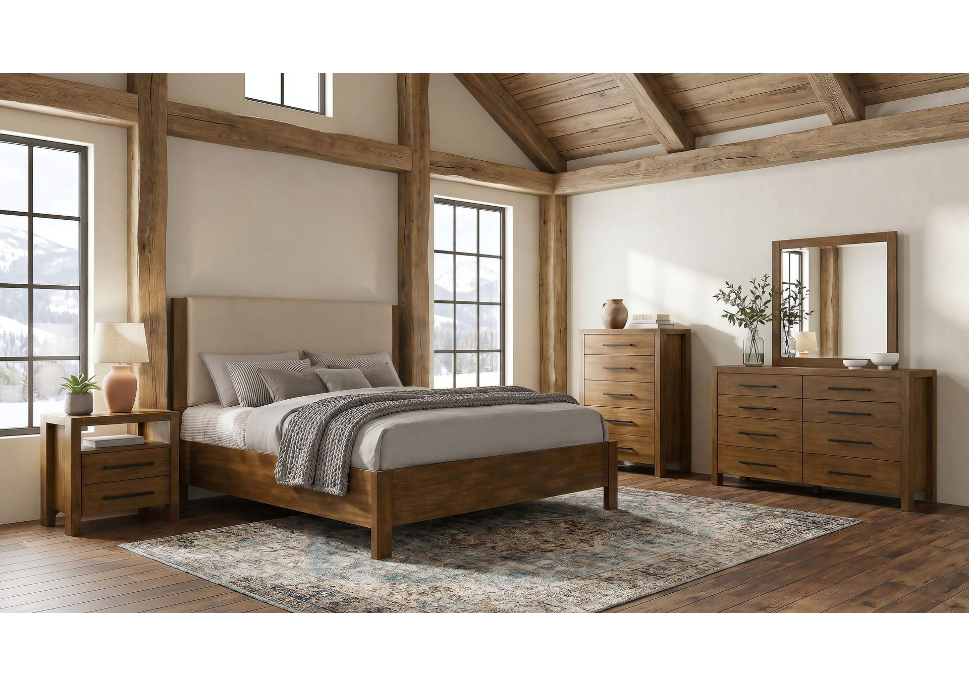 Adderley 5-piece California King Bedroom Set Warm Brown image 1
