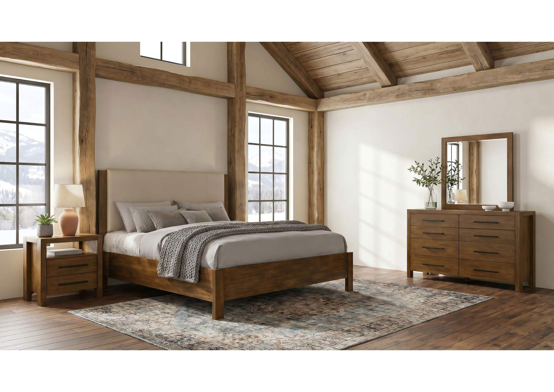 Adderley 4-piece Queen Bedroom Set Warm Brown image 1