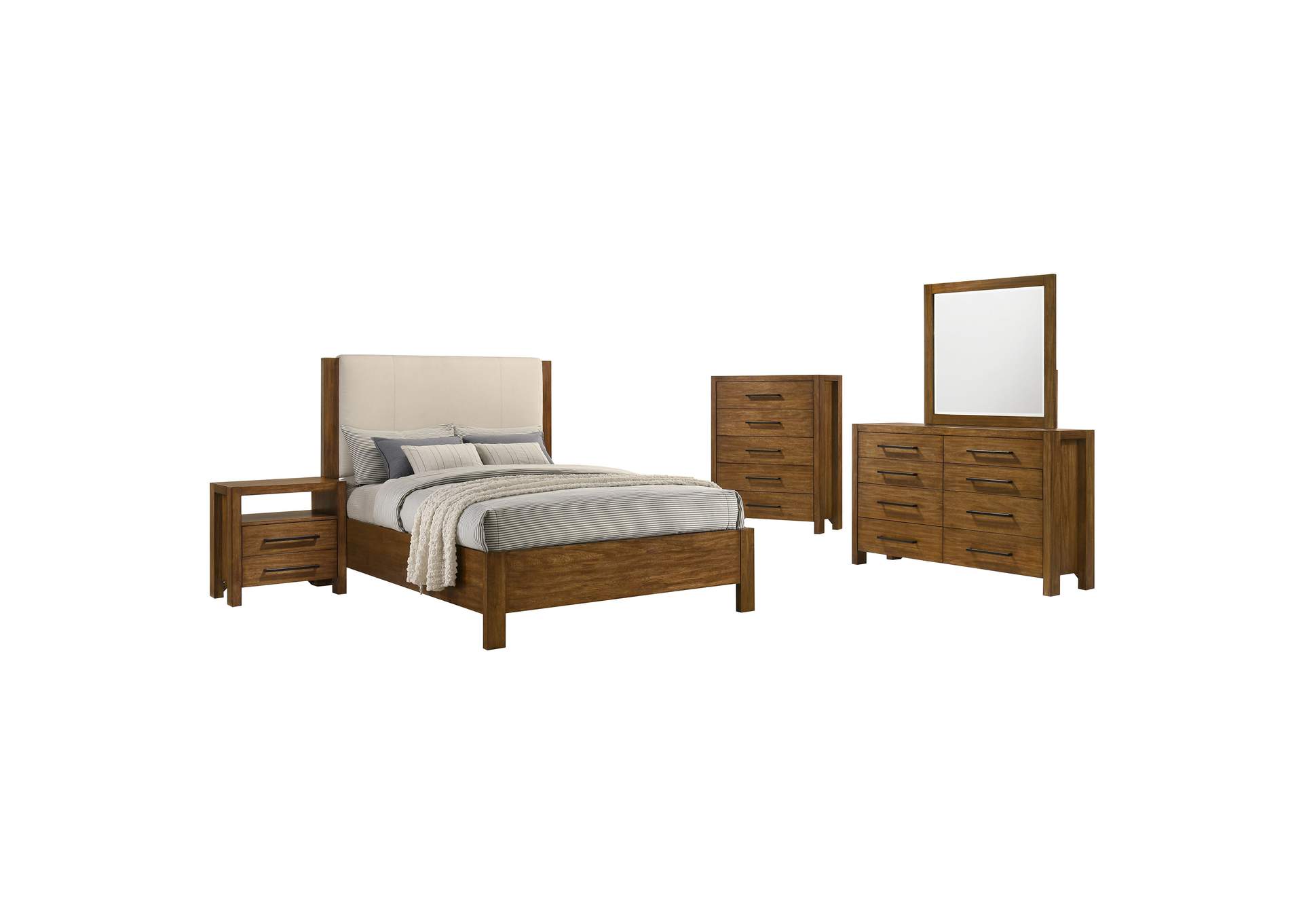 Adderley 5-piece Queen Bedroom Set Warm Brown image 21