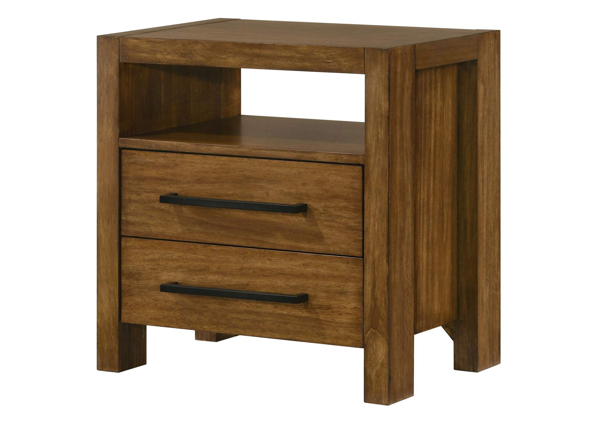 Adderley 2-drawer Nightstand Bedside Table Warm Brown image 5