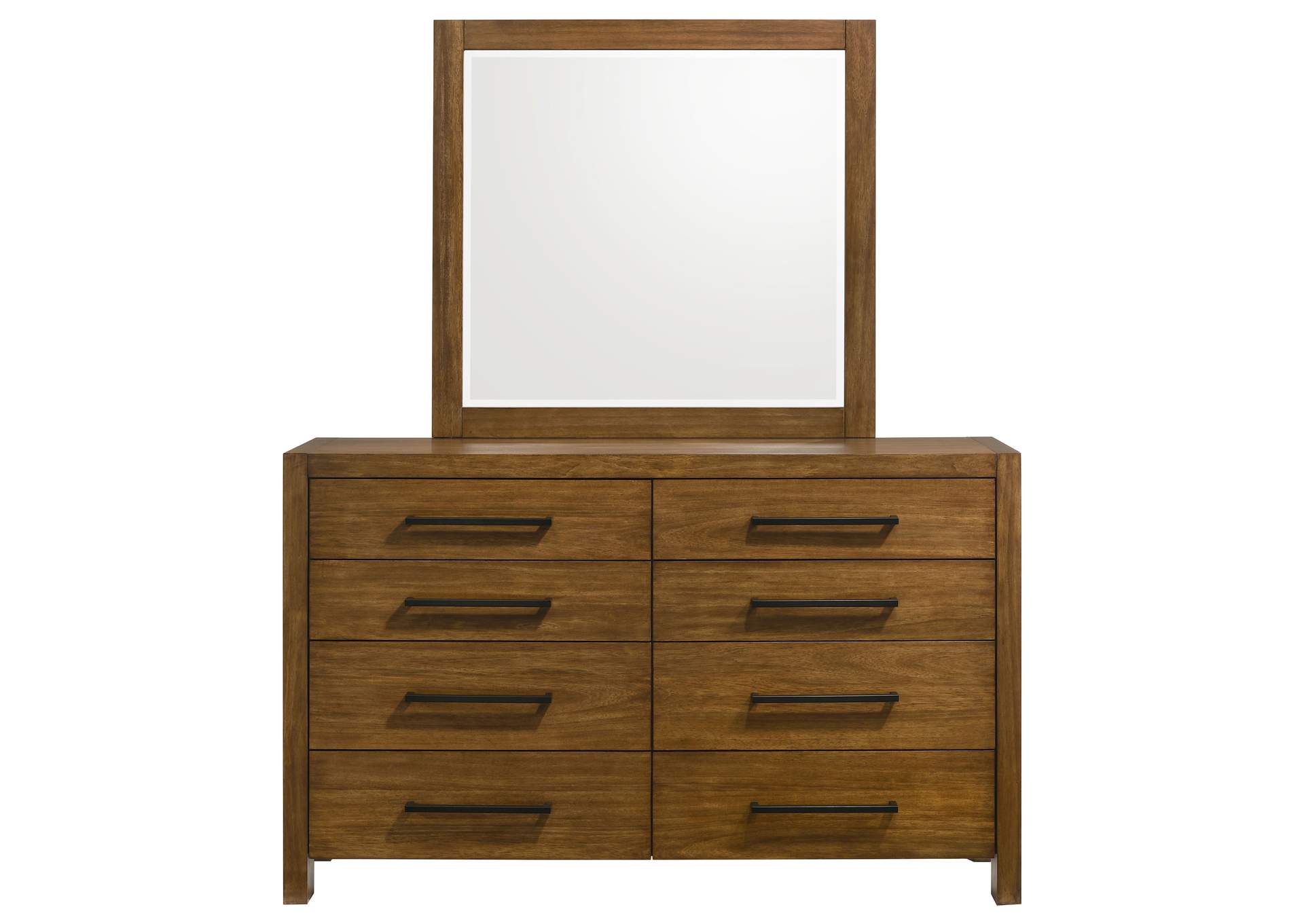 Adderley 8-drawer Bedroom Dresser and Mirror Warm Brown image 4