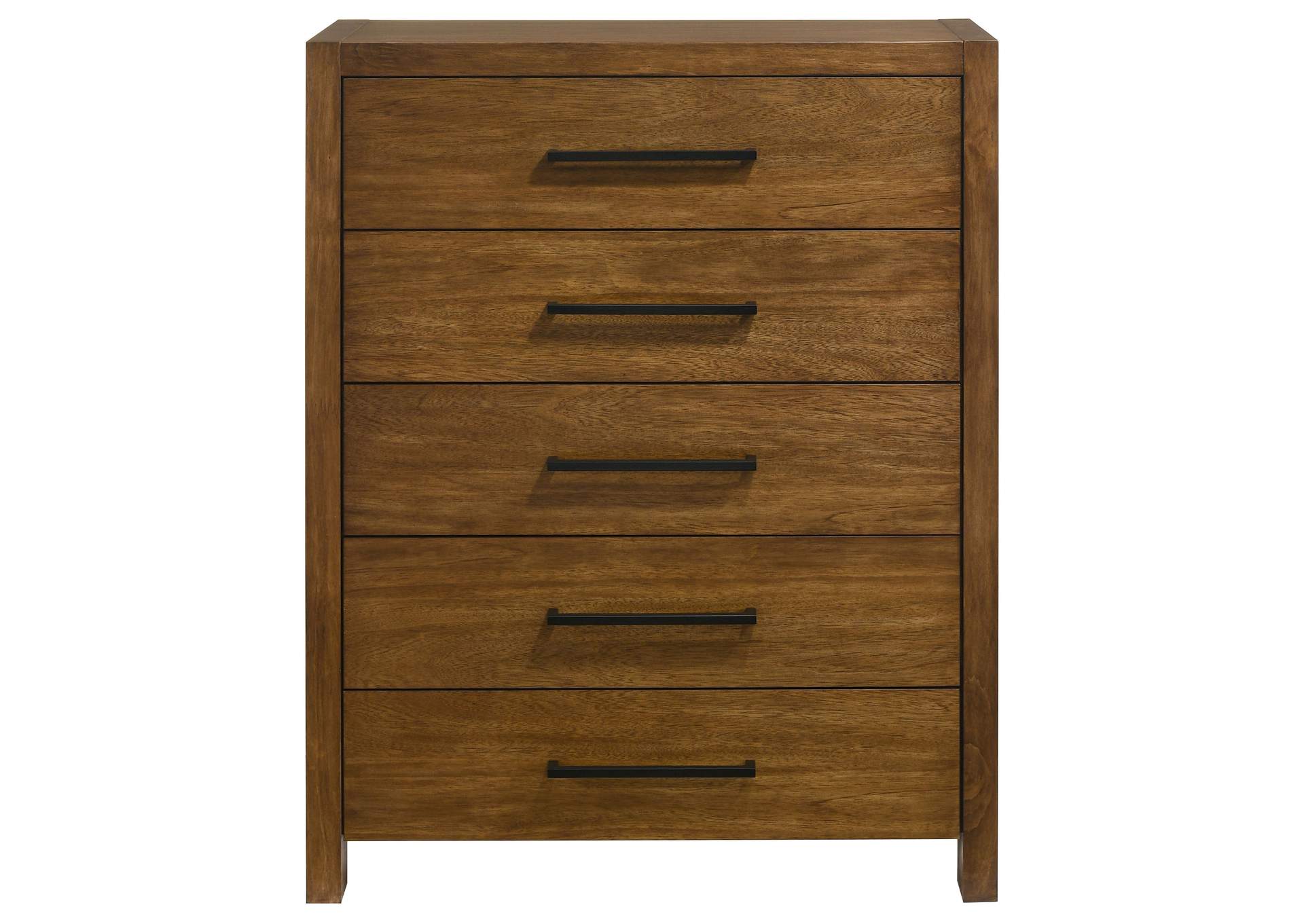 Adderley 5-drawer Bedroom Chest of Drawers Warm Brown image 4
