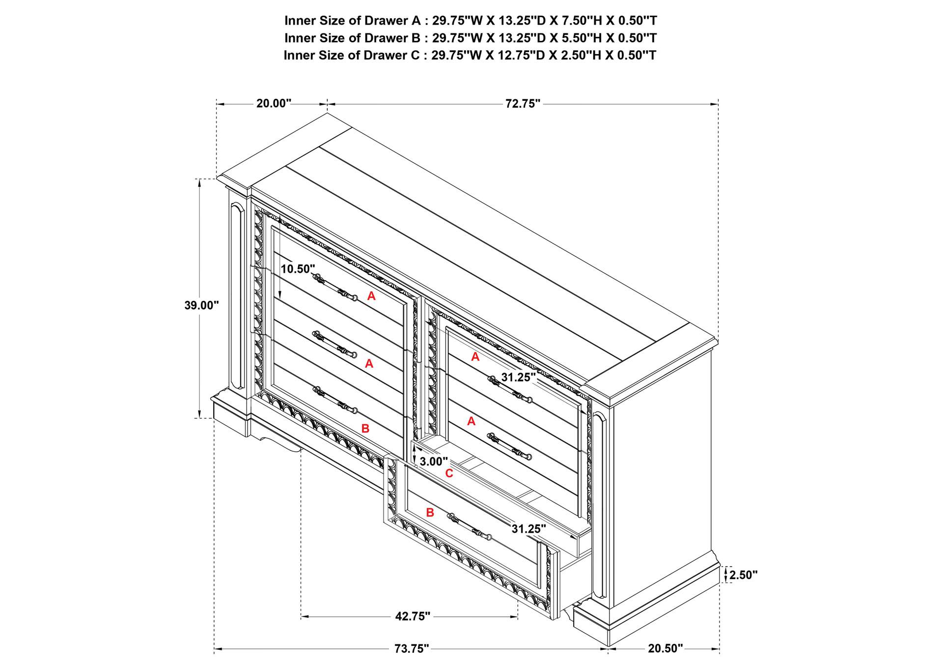 McKinney 5-piece California King Bedroom Set Vintage White image 8