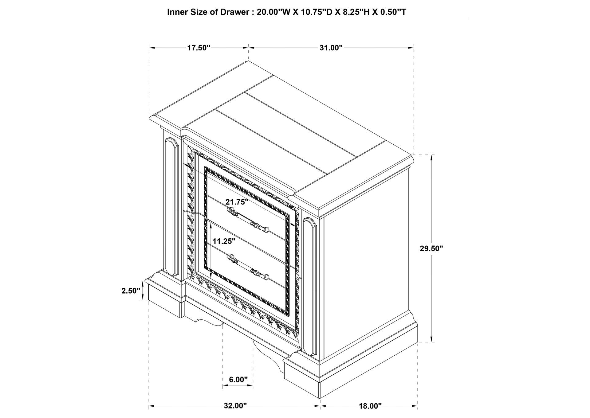 McKinney 4-piece Queen Bedroom Set Vintage White image 13