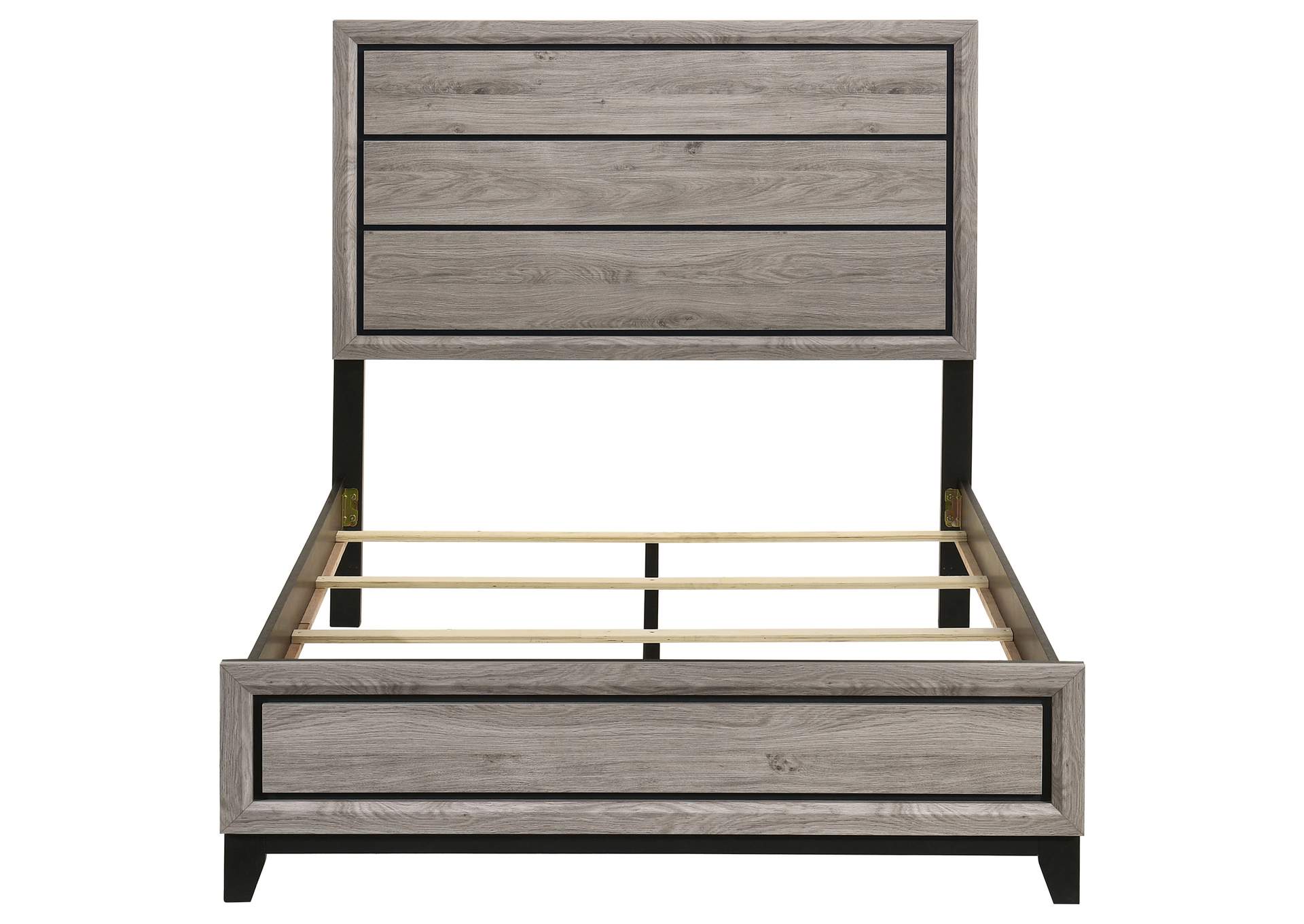Valen Wood Full Panel Bed Light Taupe image 5