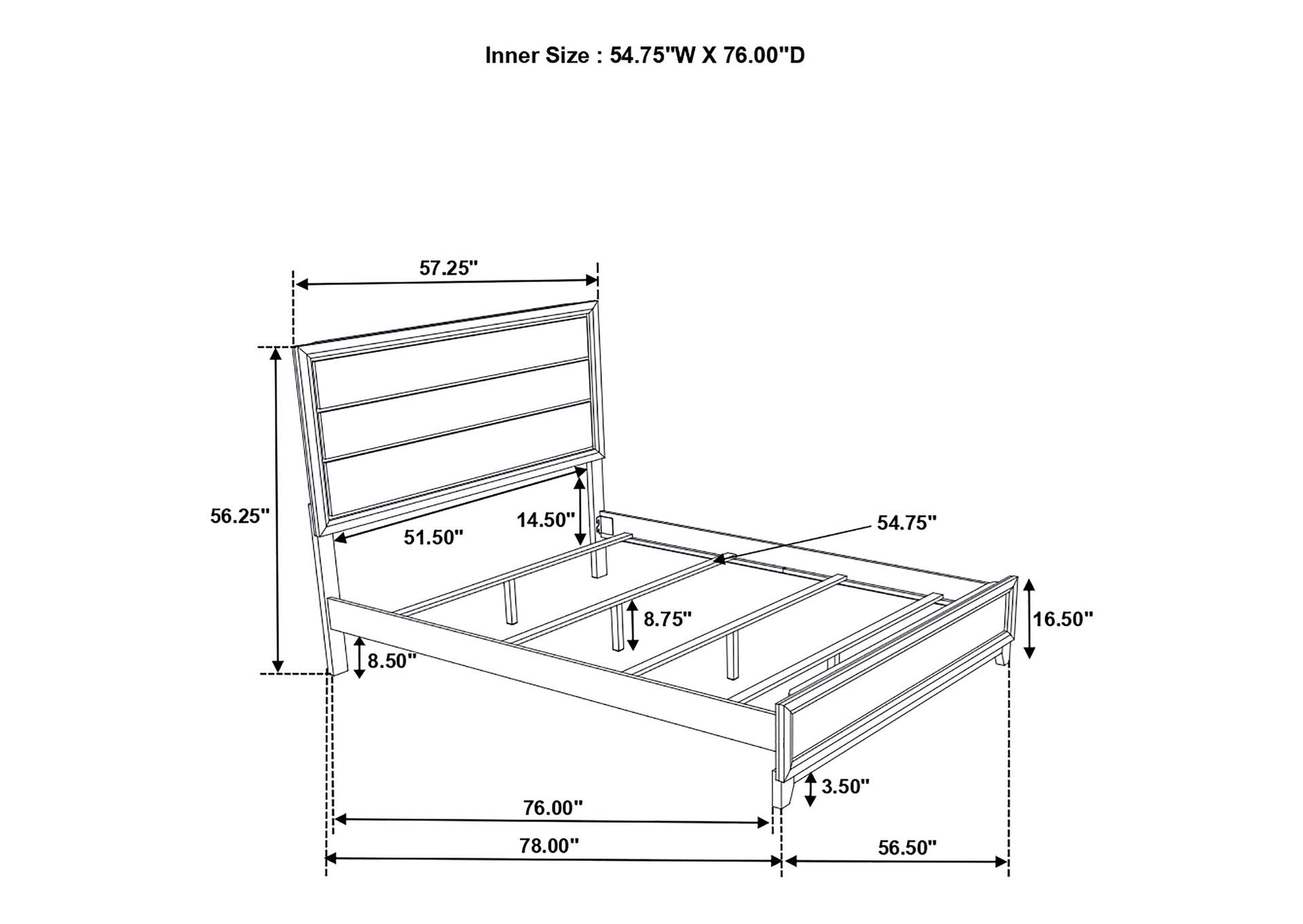 Valen Wood Full Panel Bed Light Taupe image 10