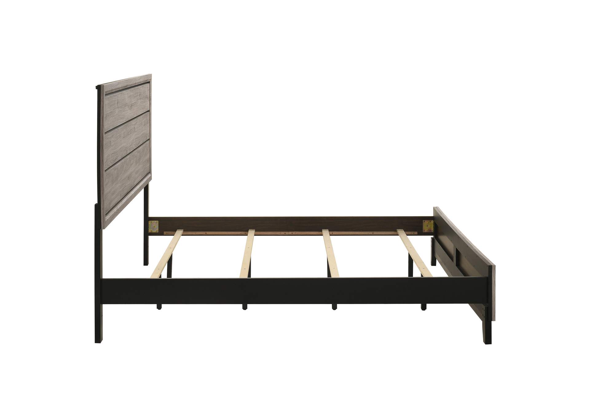 Valen Wood Eastern King Panel Bed Light Taupe image 7
