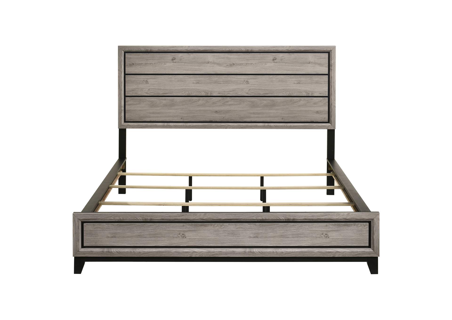 Valen Wood California King Panel Bed Light Taupe image 5