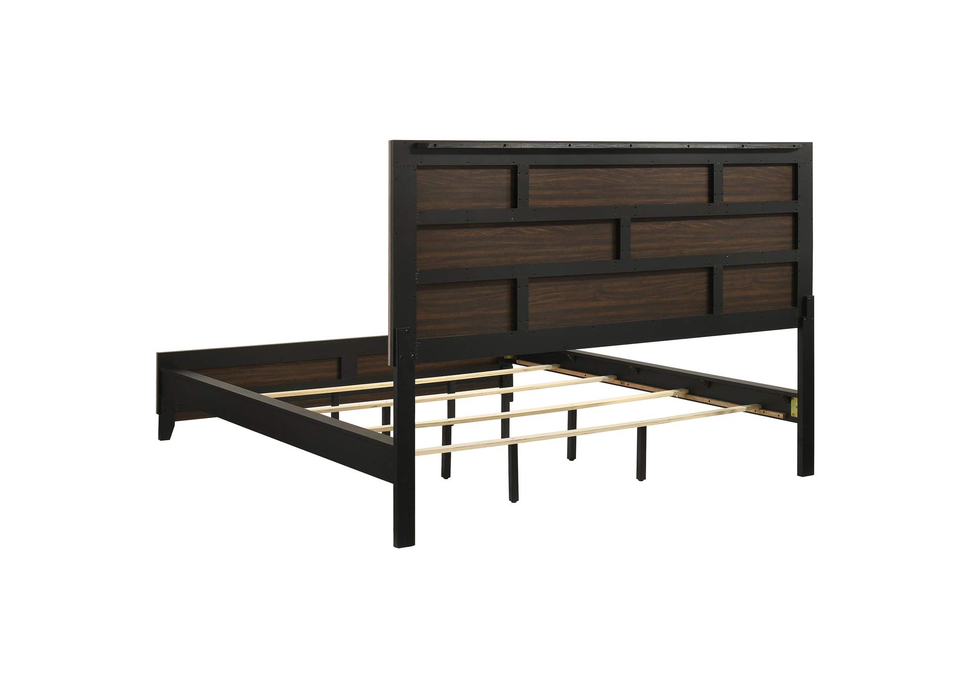 Valen Wood California King Panel Bed Light Taupe image 6
