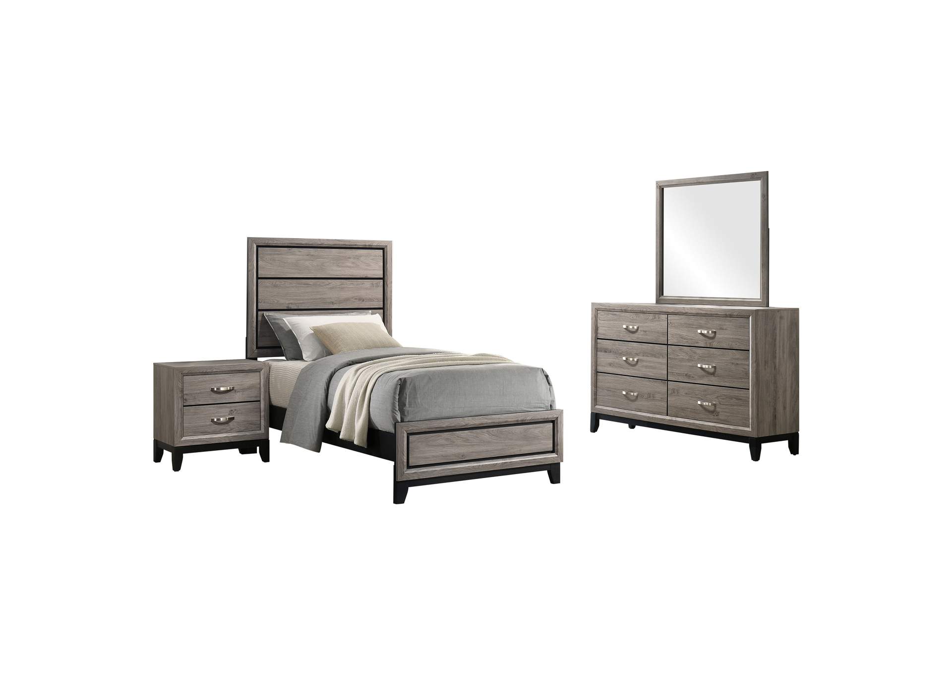 Valen Four-piece Twin Bedroom Set Light Taupe image 19