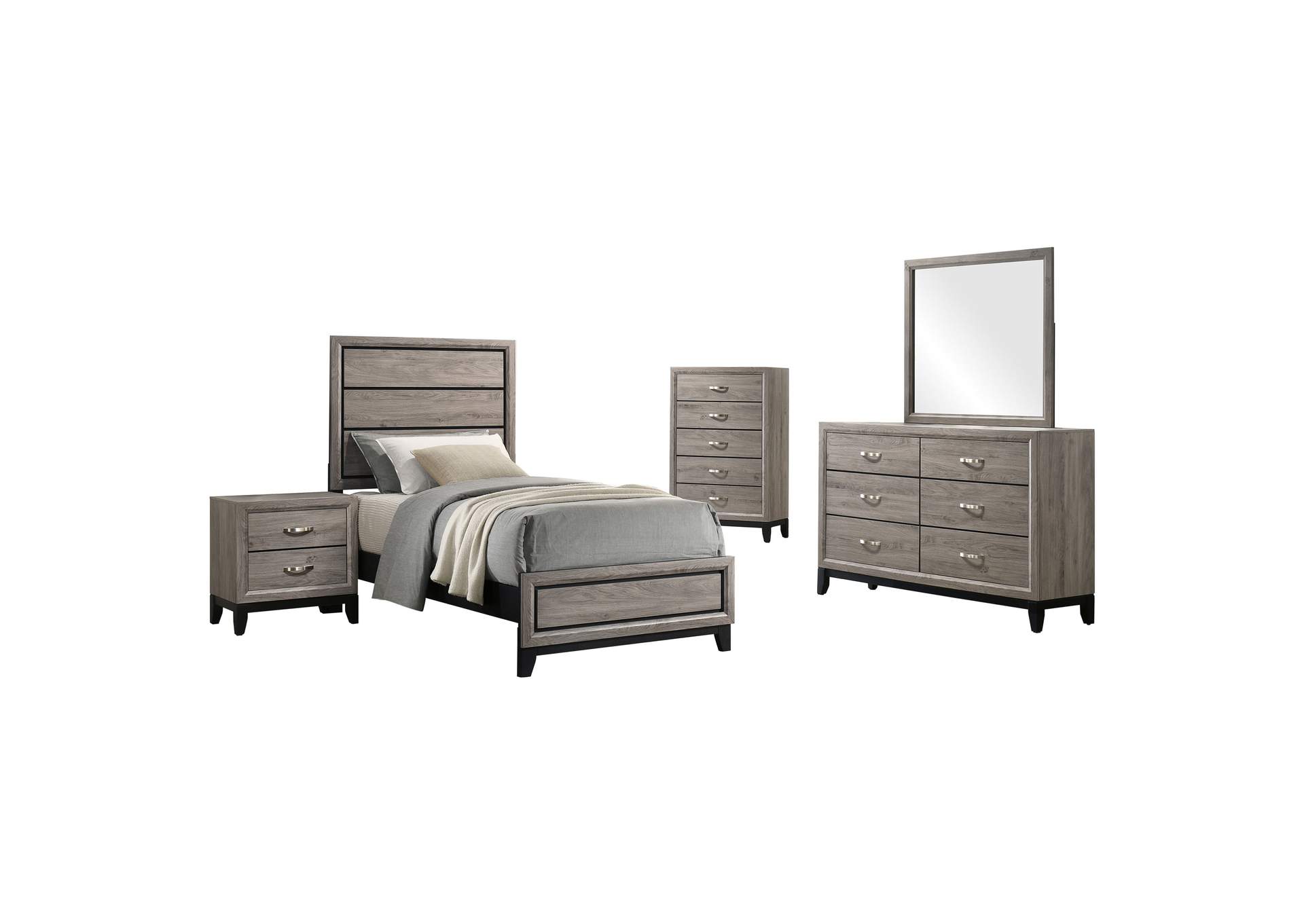 Valen Five-piece Twin Bedroom Set Light Taupe image 21