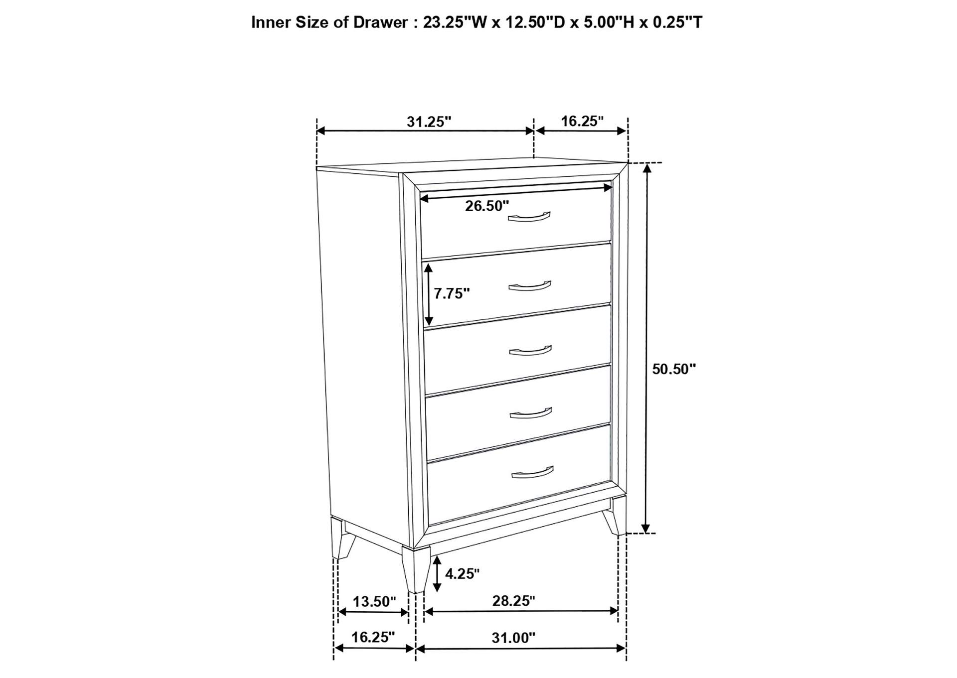 Valen Five-piece Twin Bedroom Set Light Taupe image 4