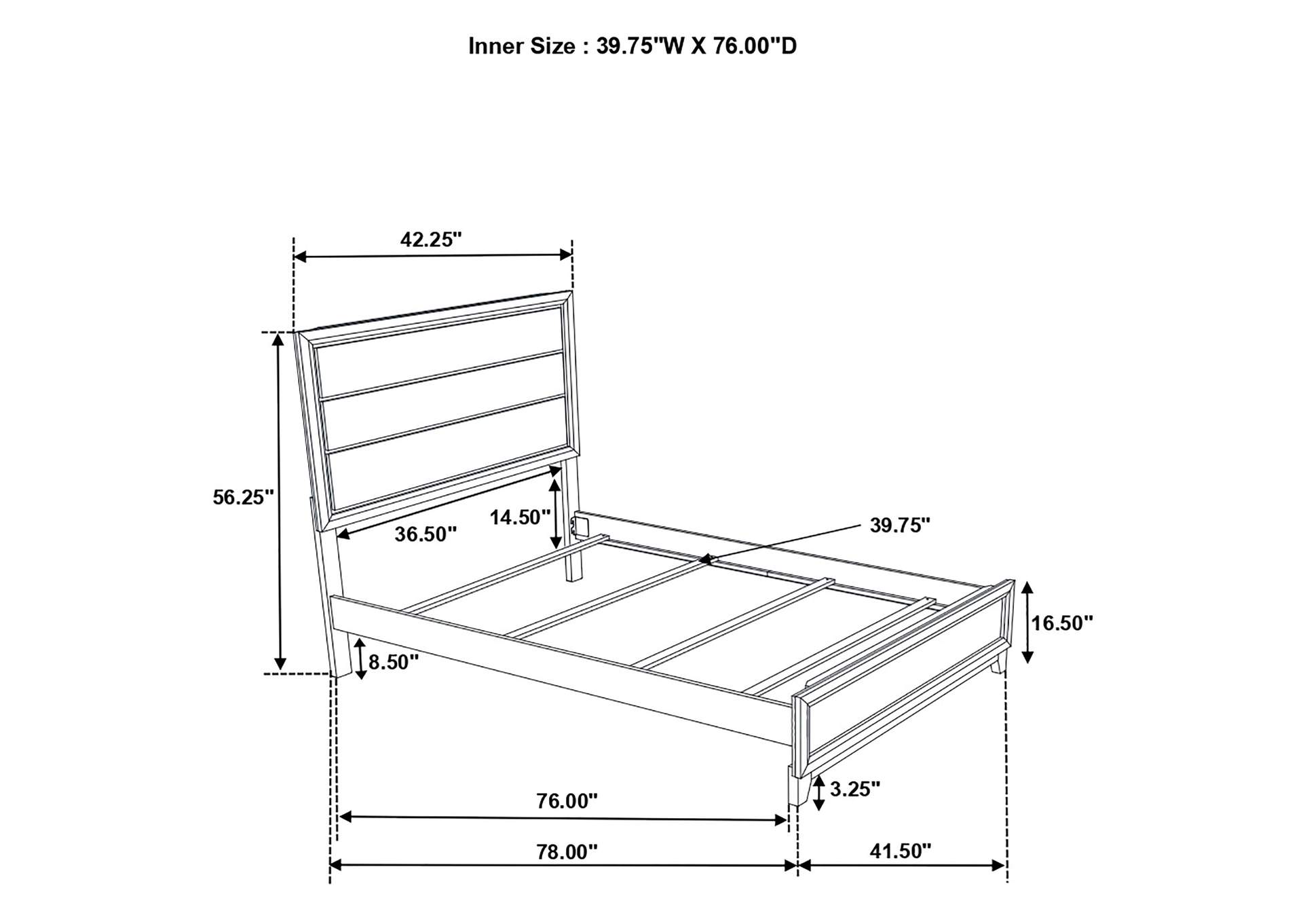 Valen Wood Twin Panel Bed Light Taupe image 10