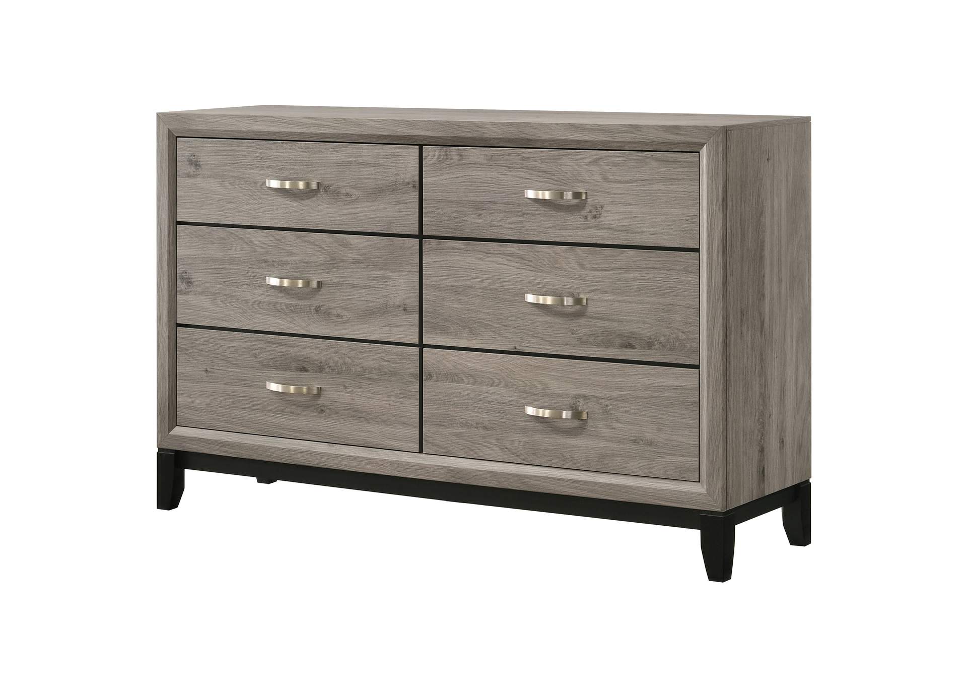 Valen 6-drawer Bedroom Dresser Cabinet Light Taupe image 5