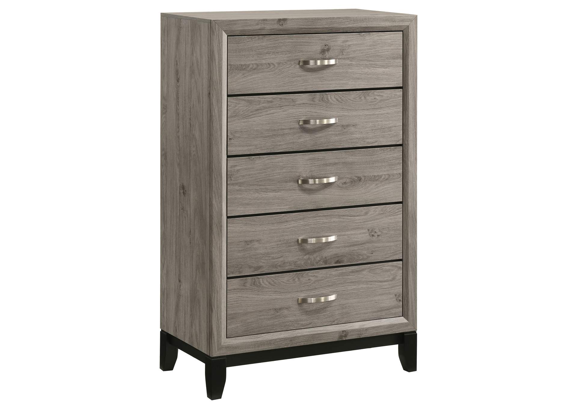 Valen 5-drawer Bedroom Chest of Drawers Light Taupe image 1