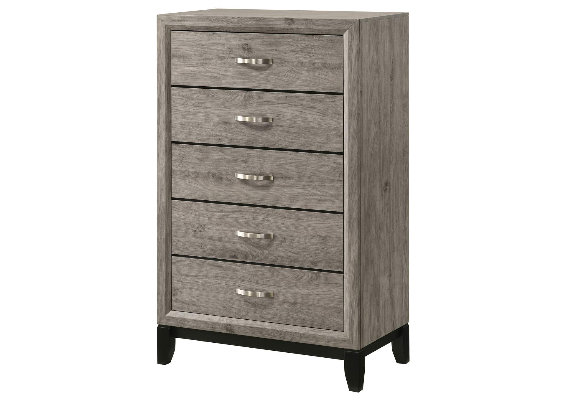 Valen 5-drawer Bedroom Chest of Drawers Light Taupe image 5