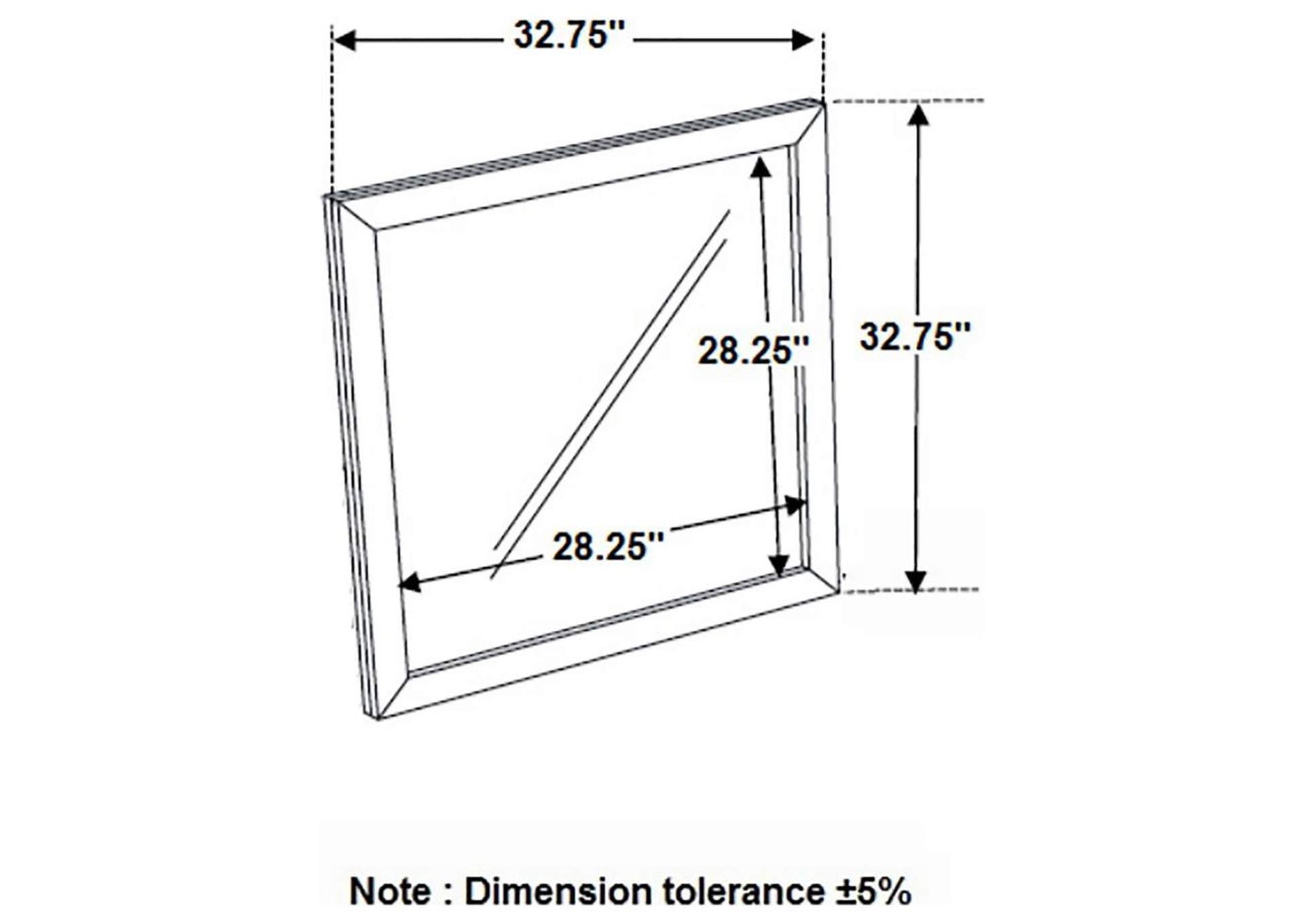 Mays Rectangular Dresser Mirror Walnut Brown