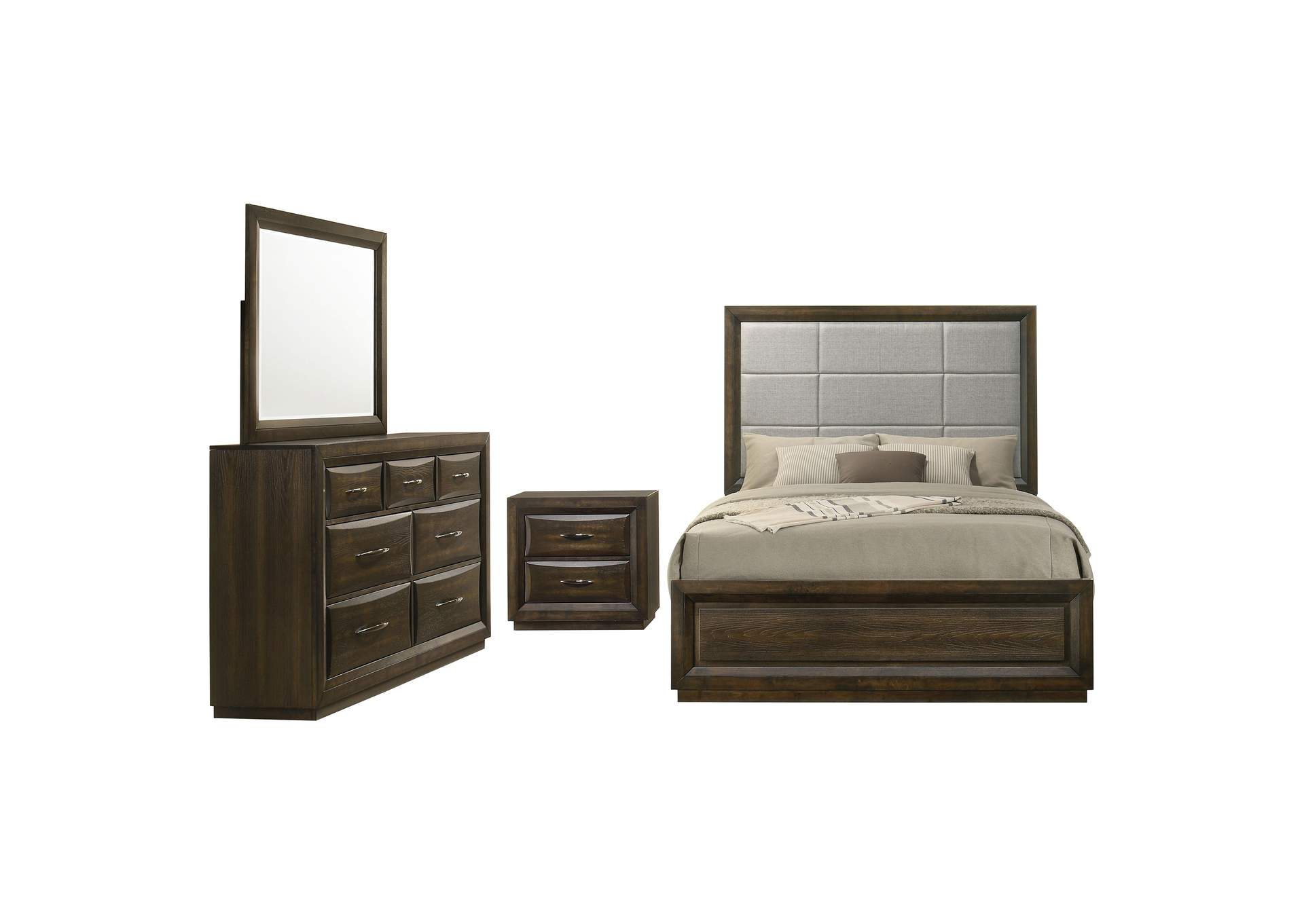 Atlas 4-piece Queen Bedroom Set Dark Oak image 20