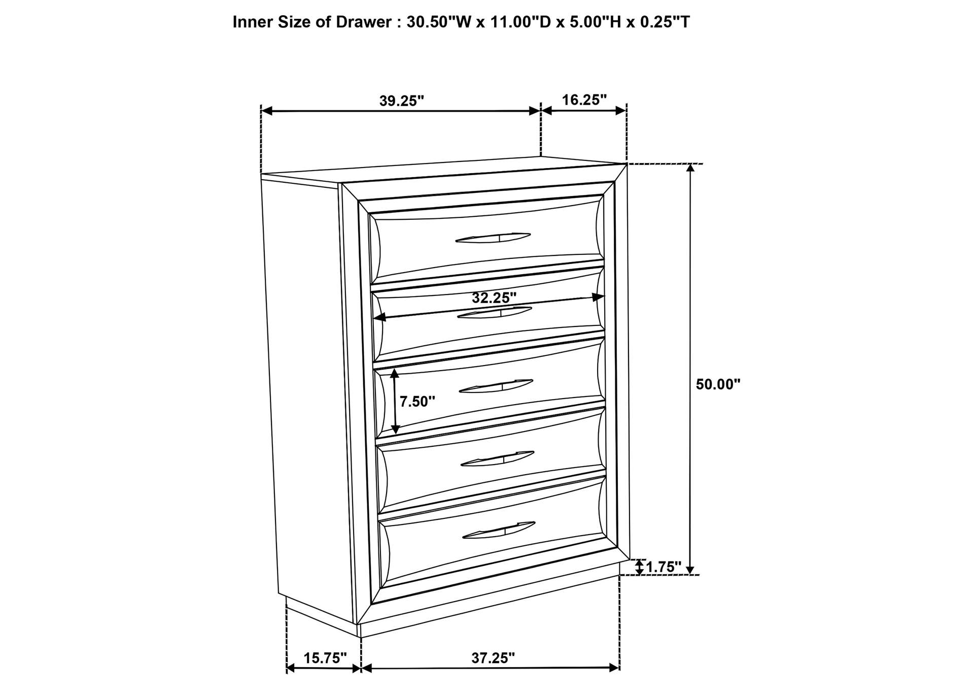Atlas 5-piece Queen Bedroom Set Dark Oak image 4