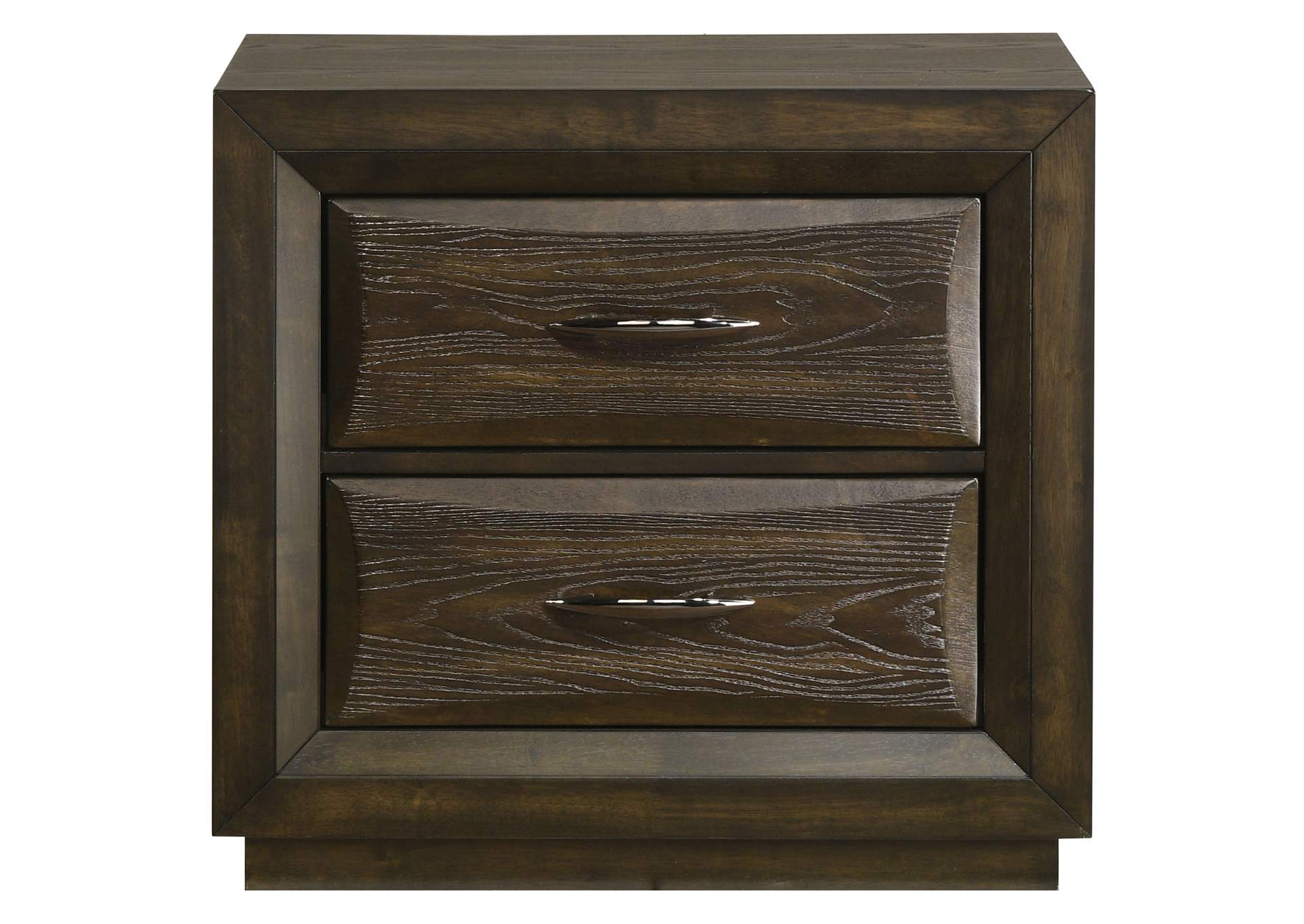 Atlas 2-drawer Bedroom Nightstand Bedside Table Dark Oak image 4