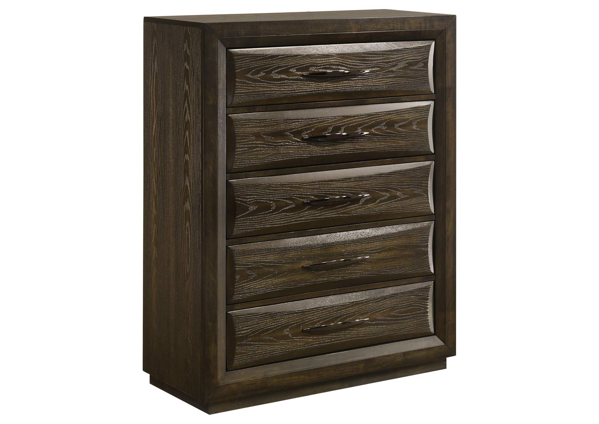 Atlas 5-drawer Bedroom Chest of Drawers Dark Oak image 1