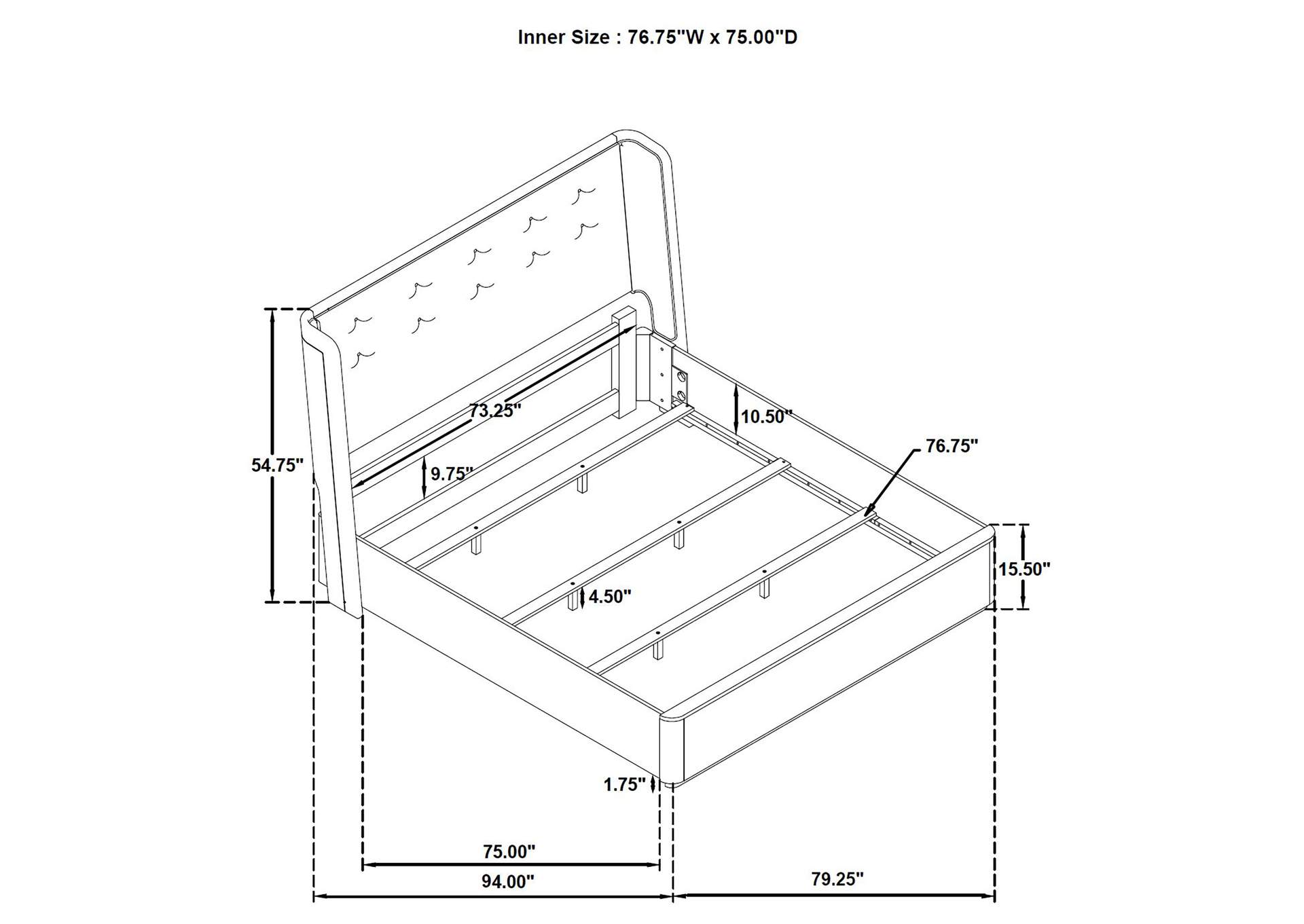 Leandro 4-piece Eastern King Bedroom Set Burnished Black image 8