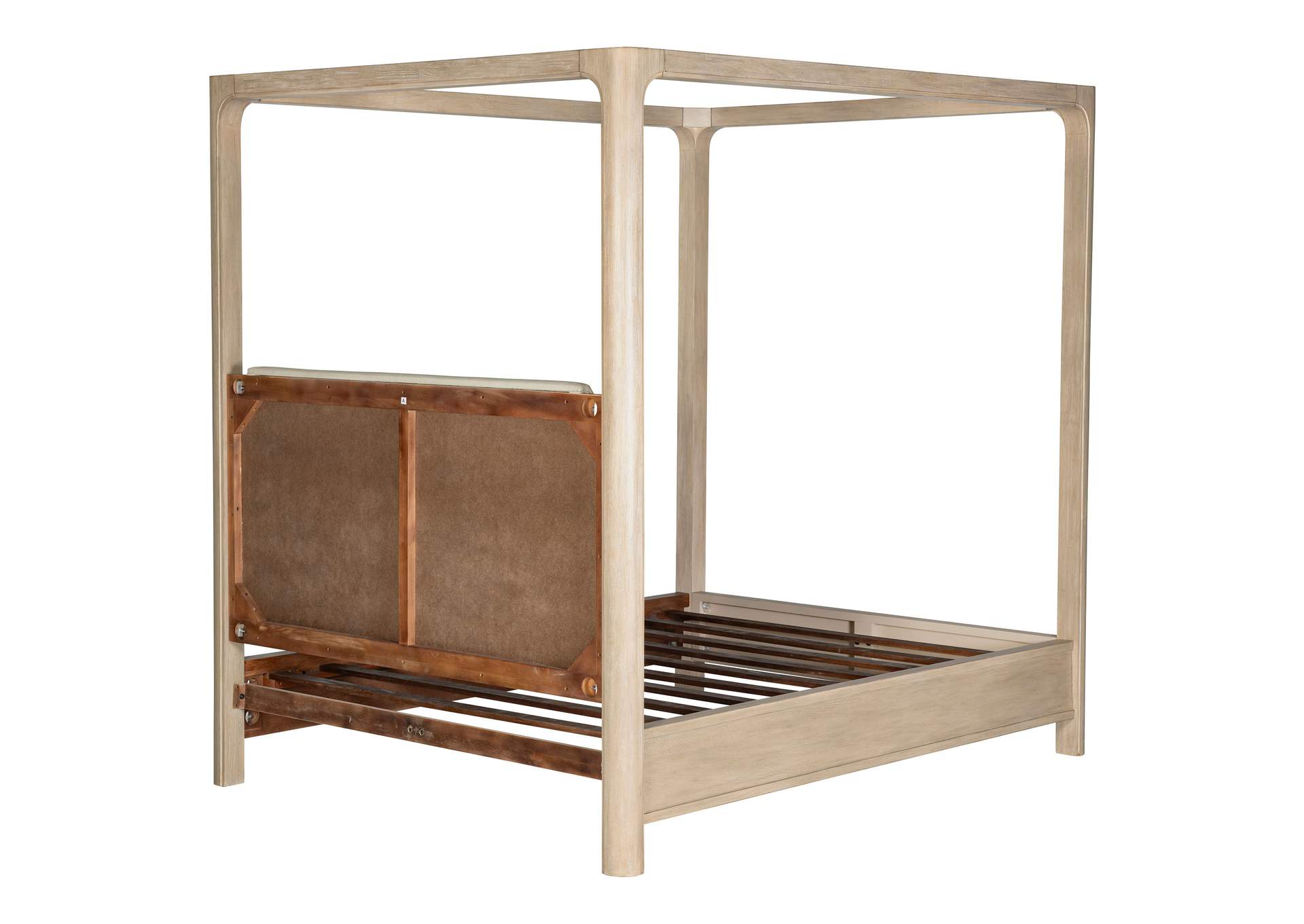 Solano 85-inch California King Canopy Bed Weathered Mango image 9