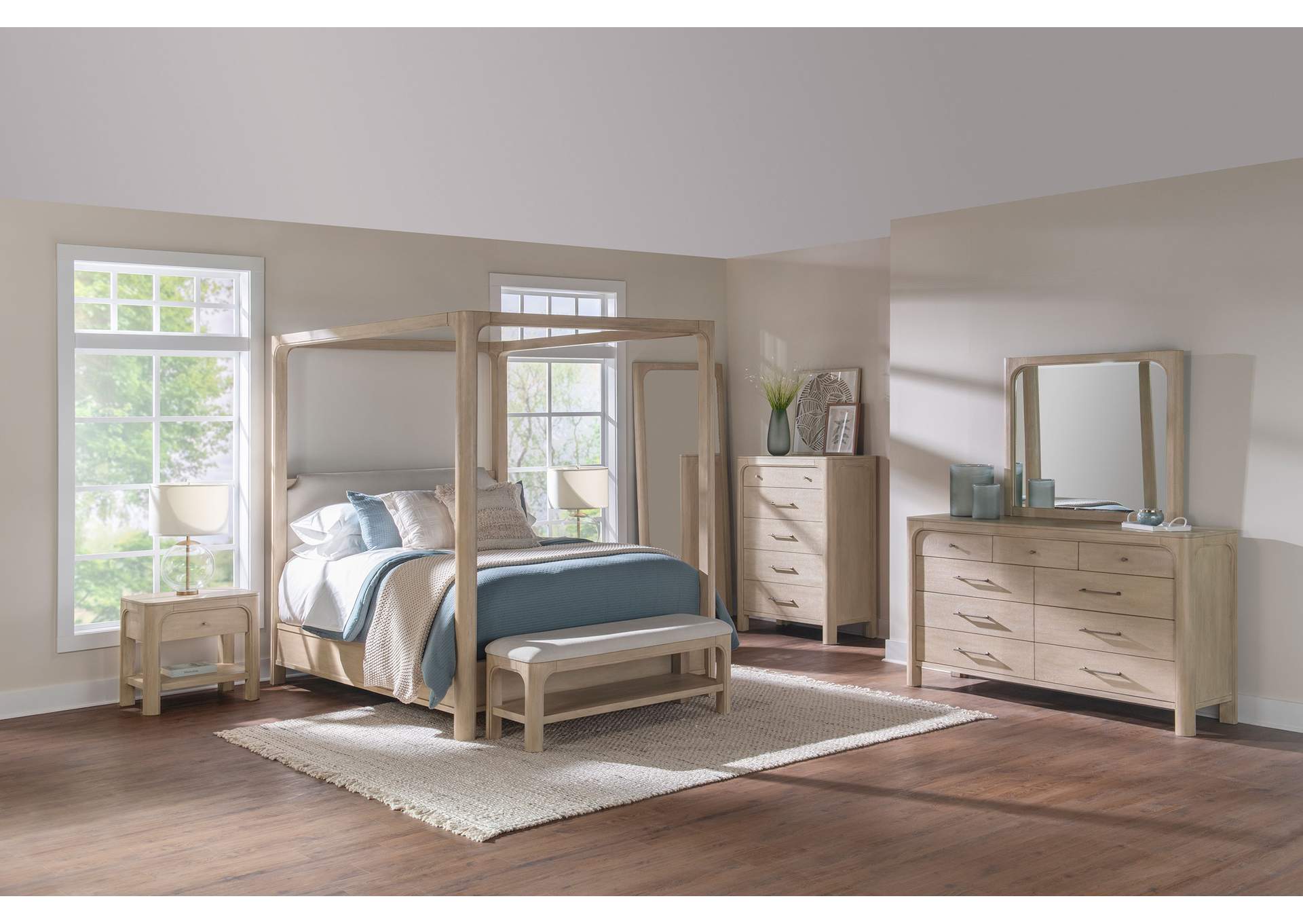 Solano 85-inch Queen Canopy Bed Weathered Mango image 15