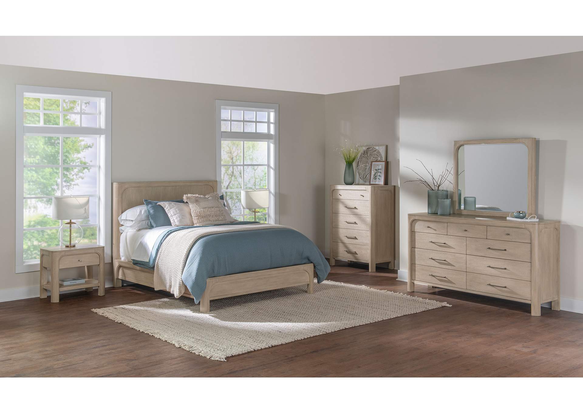 Solano 55-inch Eastern King Panel Bed Weathered Mango image 14