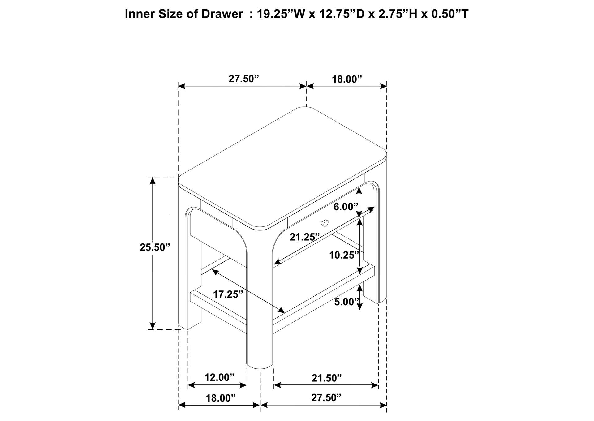 Solano 1-drawer Nightstand Bedside Table Weathered Mango image 14