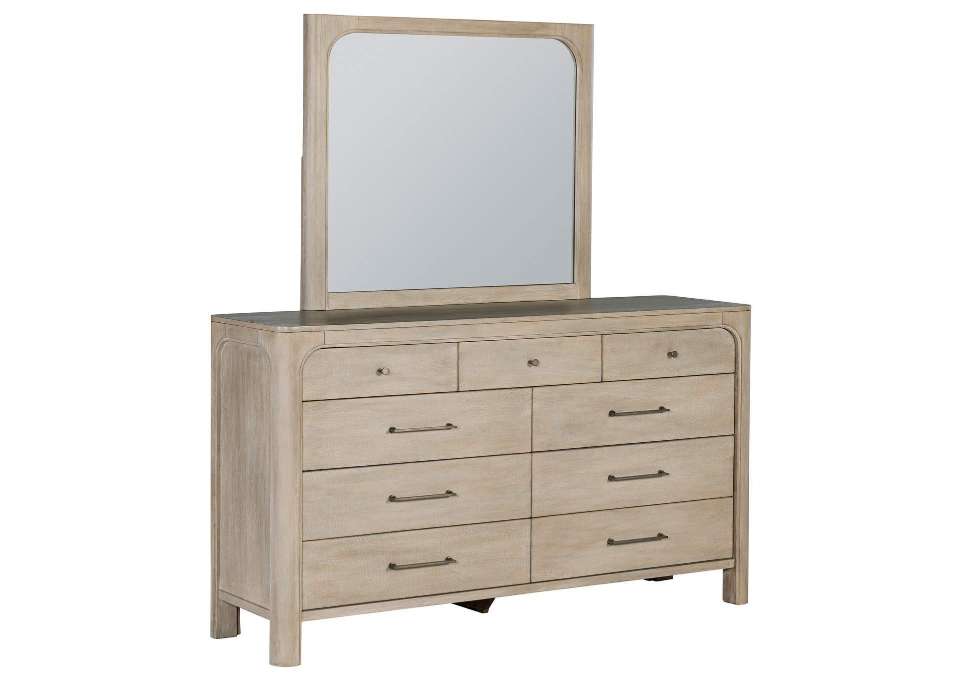 Solano 9-drawer Bedroom Dresser with Mirror Weathered Mango image 1