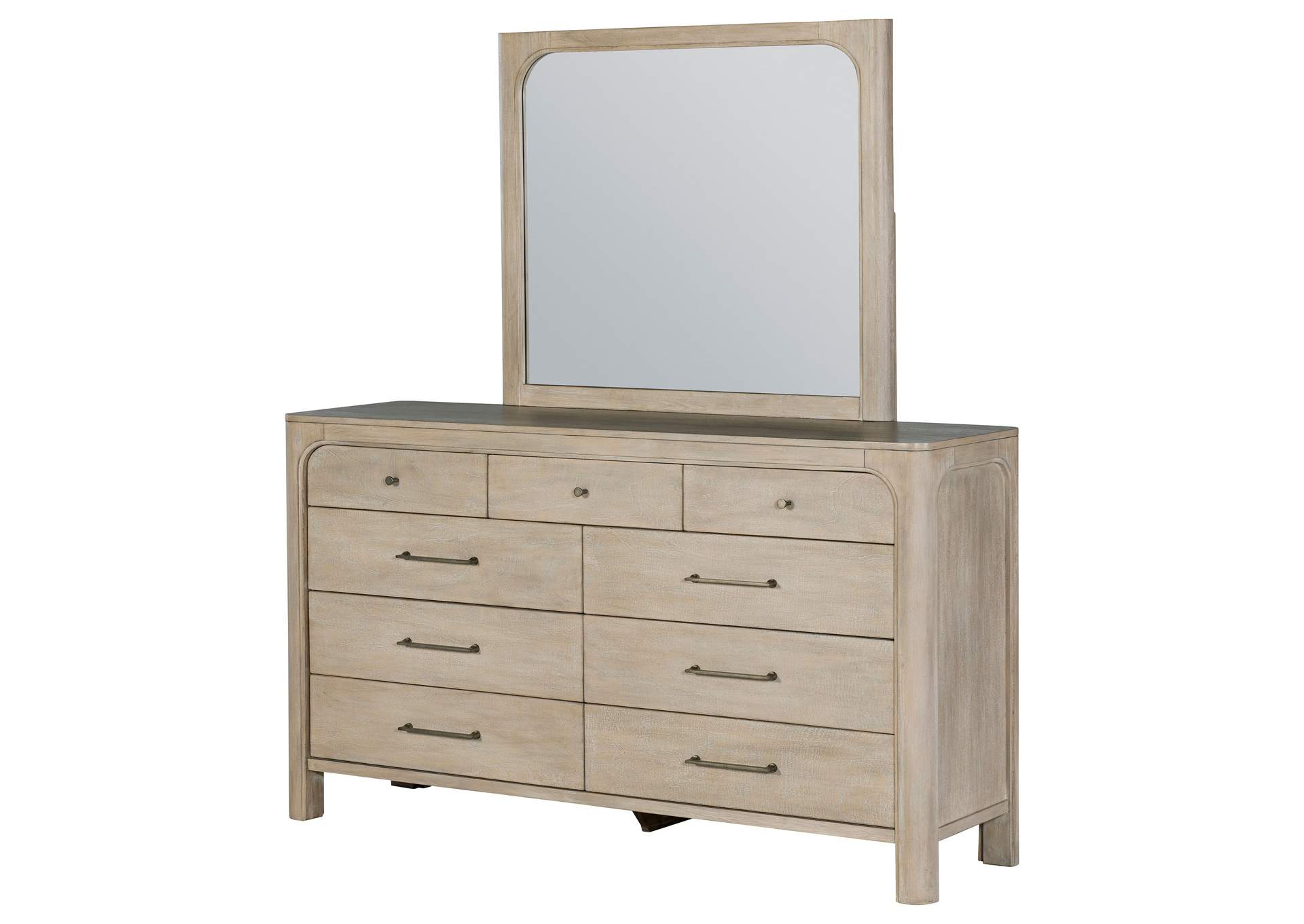 Solano 9-drawer Bedroom Dresser with Mirror Weathered Mango image 5