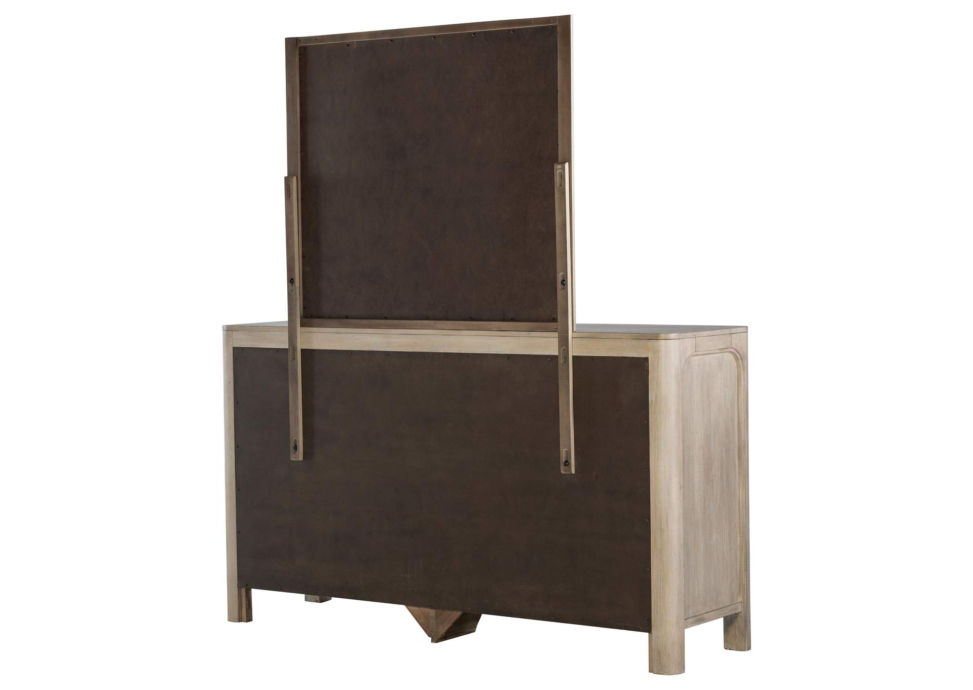 Solano 9-drawer Bedroom Dresser with Mirror Weathered Mango image 9