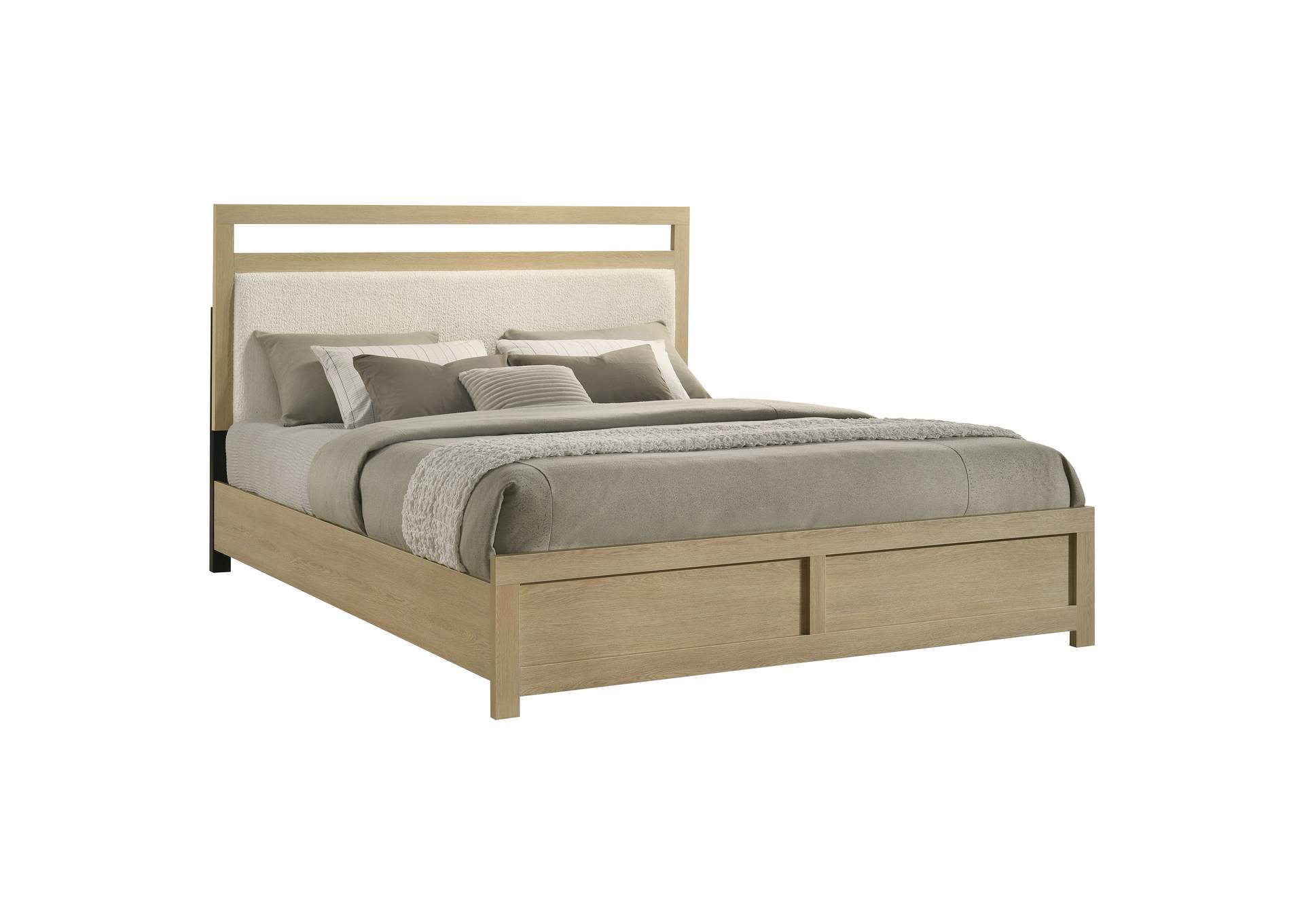 Hendricks Eastern King Panel Headboard Platform Bed Light Oak image 4