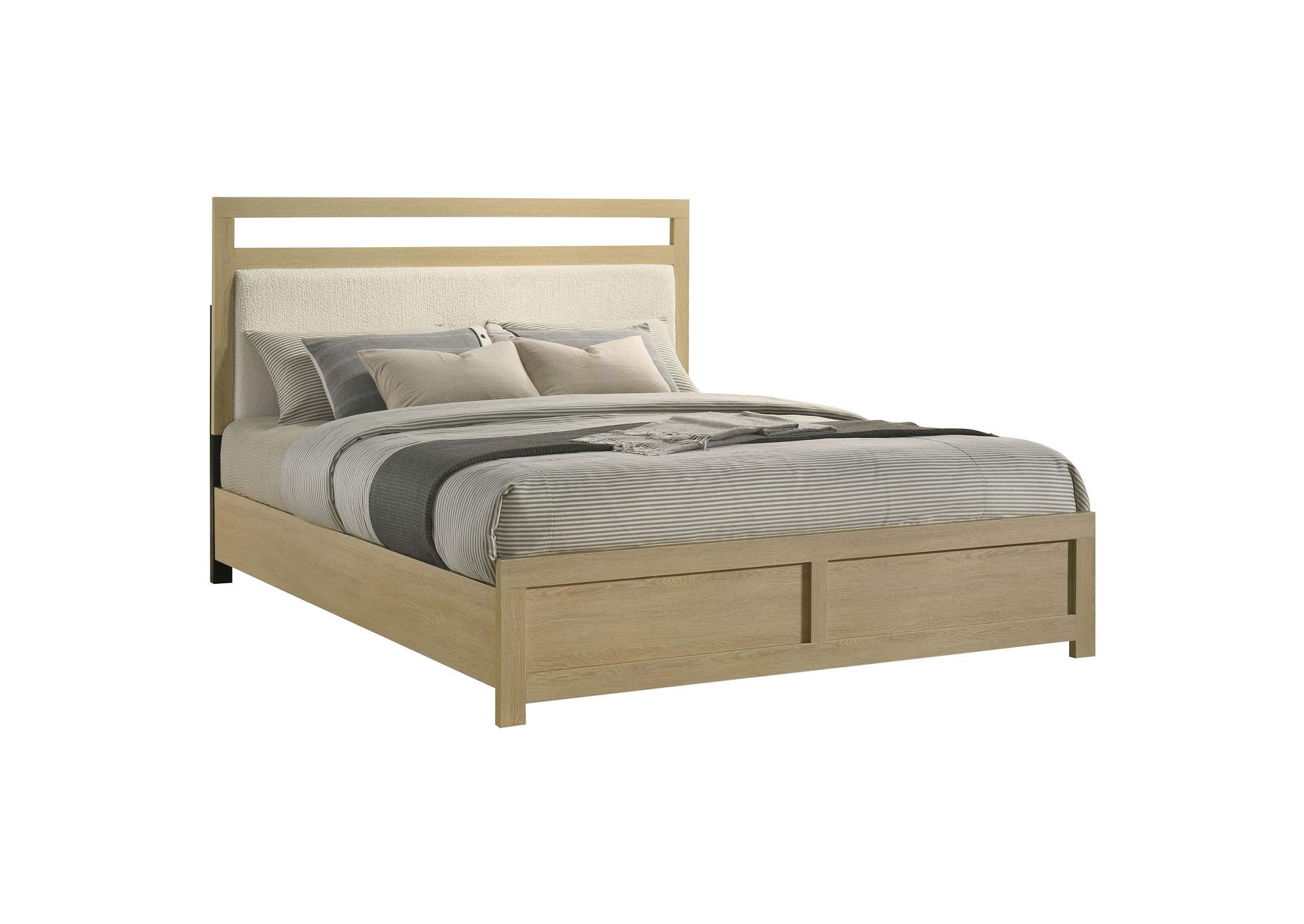 Hendricks California King Panel Headboard Platform Bed Light Oak image 4
