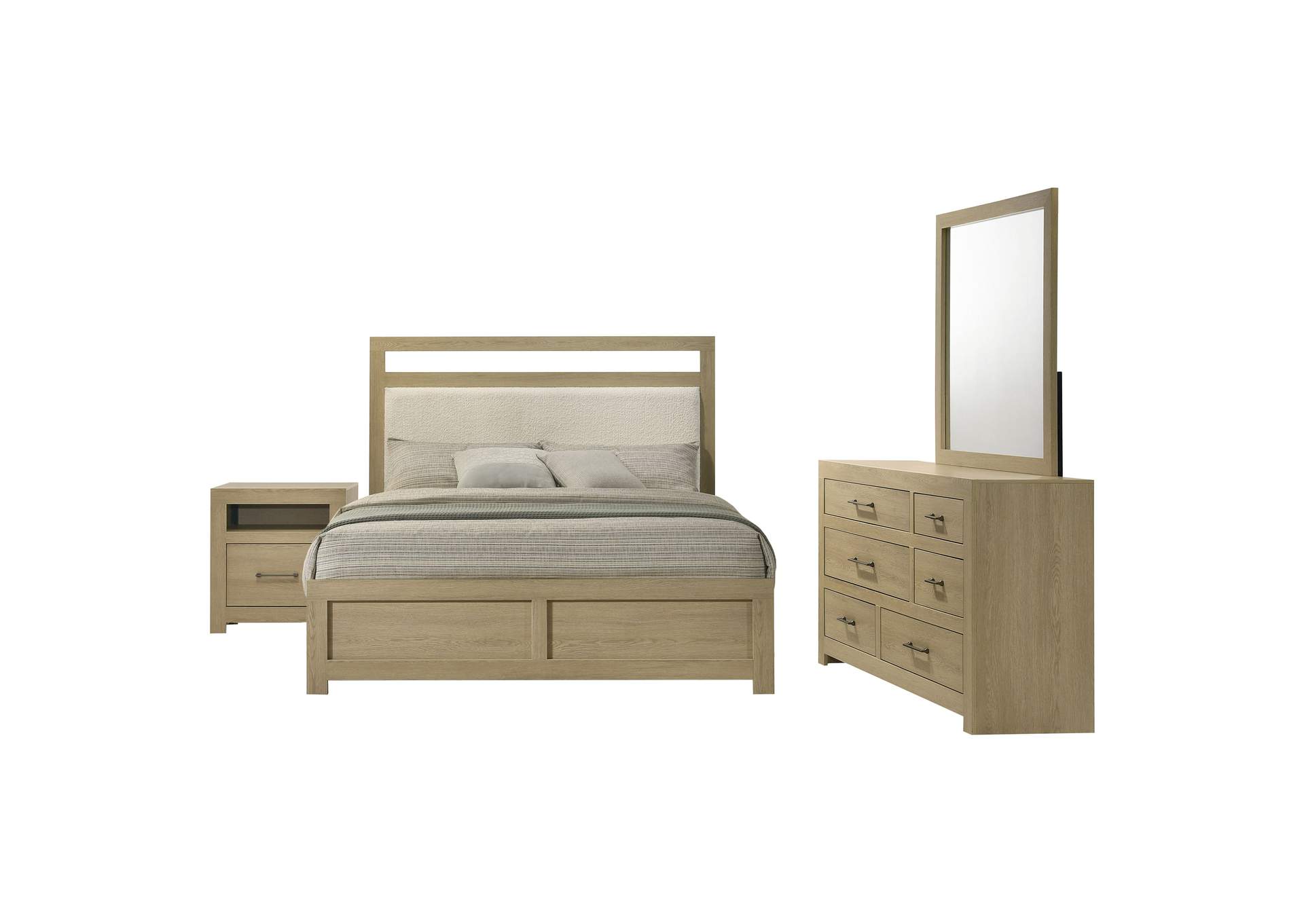 Hendricks 4-piece Queen Bedroom Set Light Oak image 21