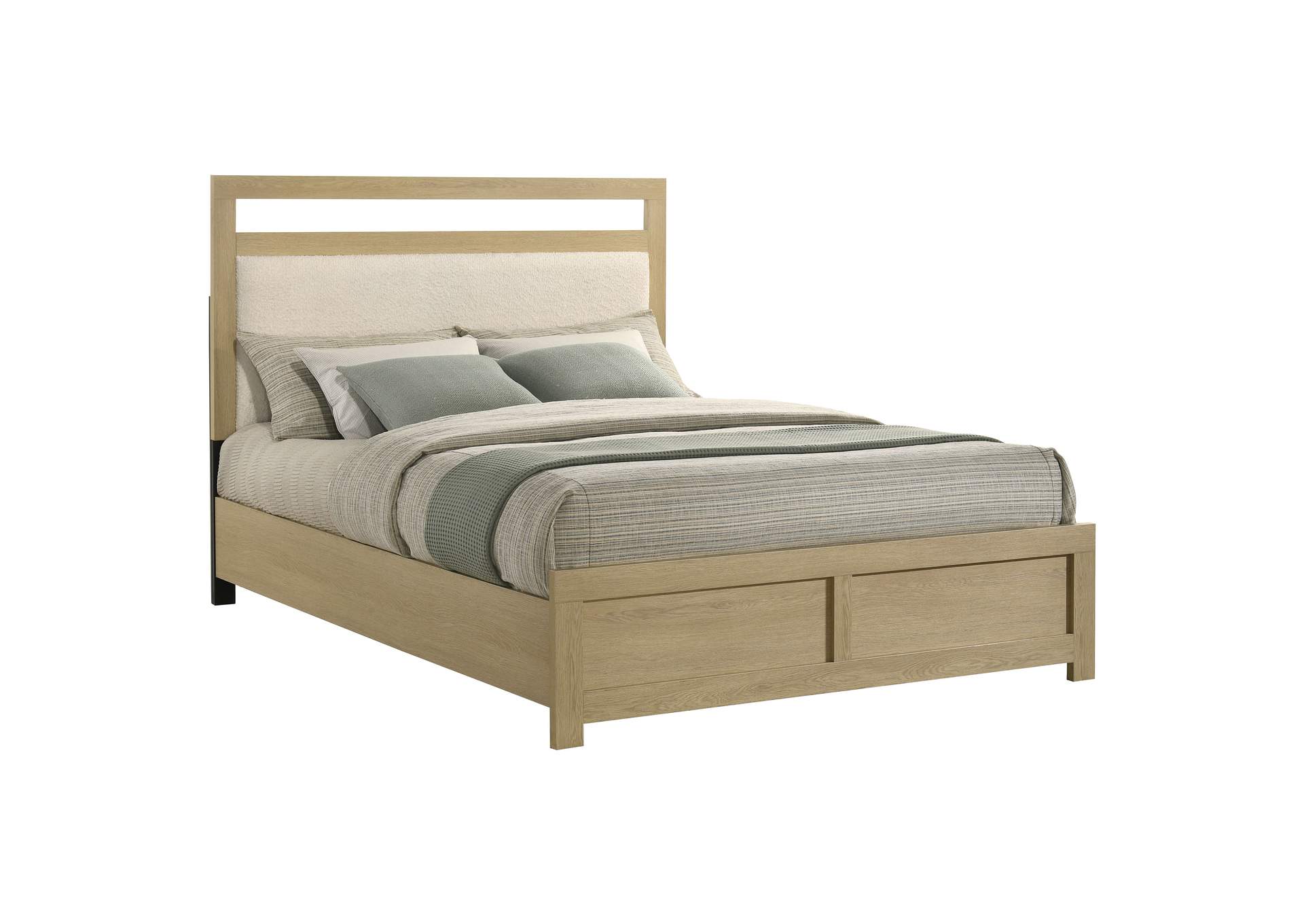 Hendricks Queen Panel Headboard Platform Bed Light Oak image 4
