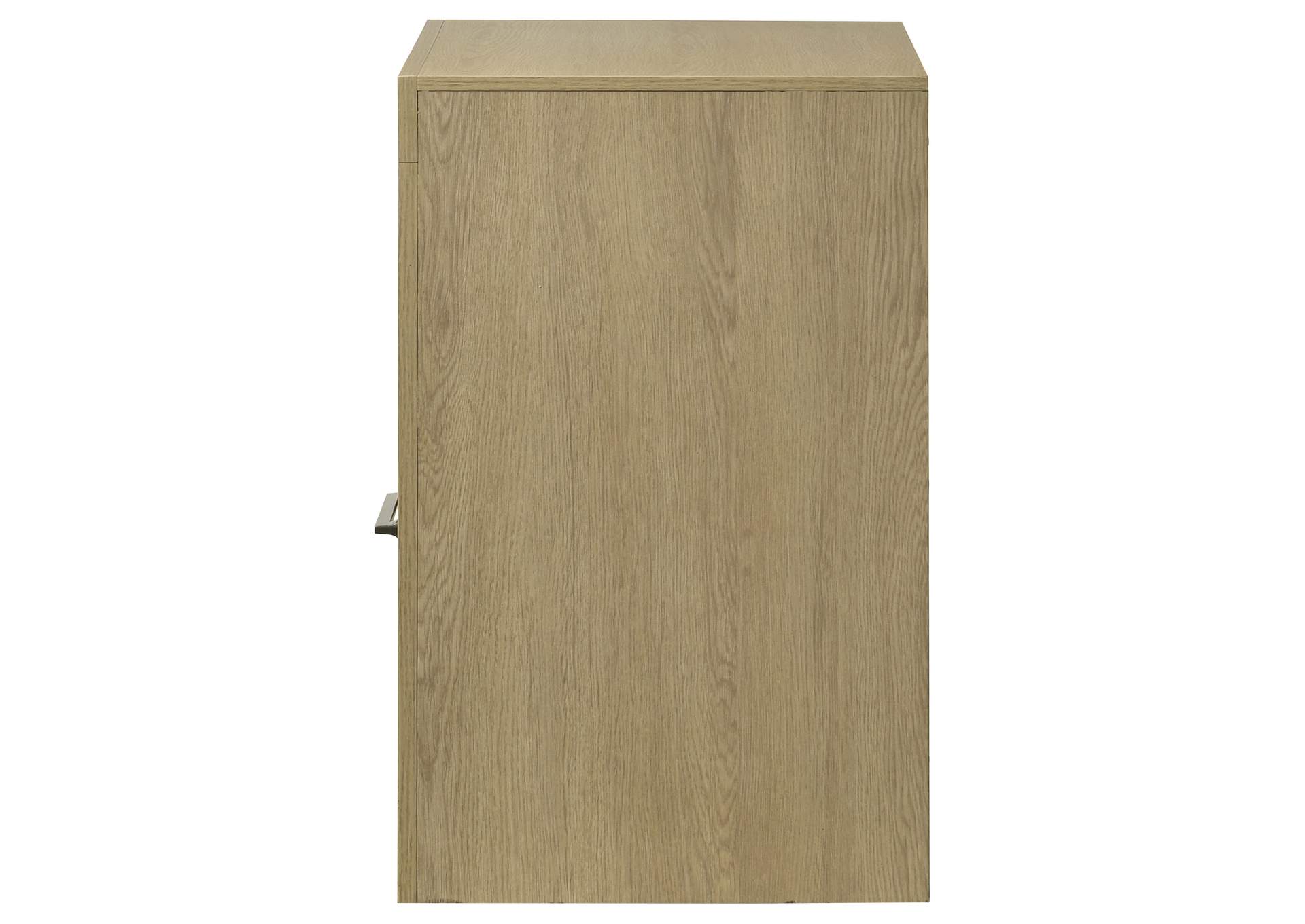 Hendricks 1-drawer Nightstand Bedside Table with Cubby Light Oak image 6