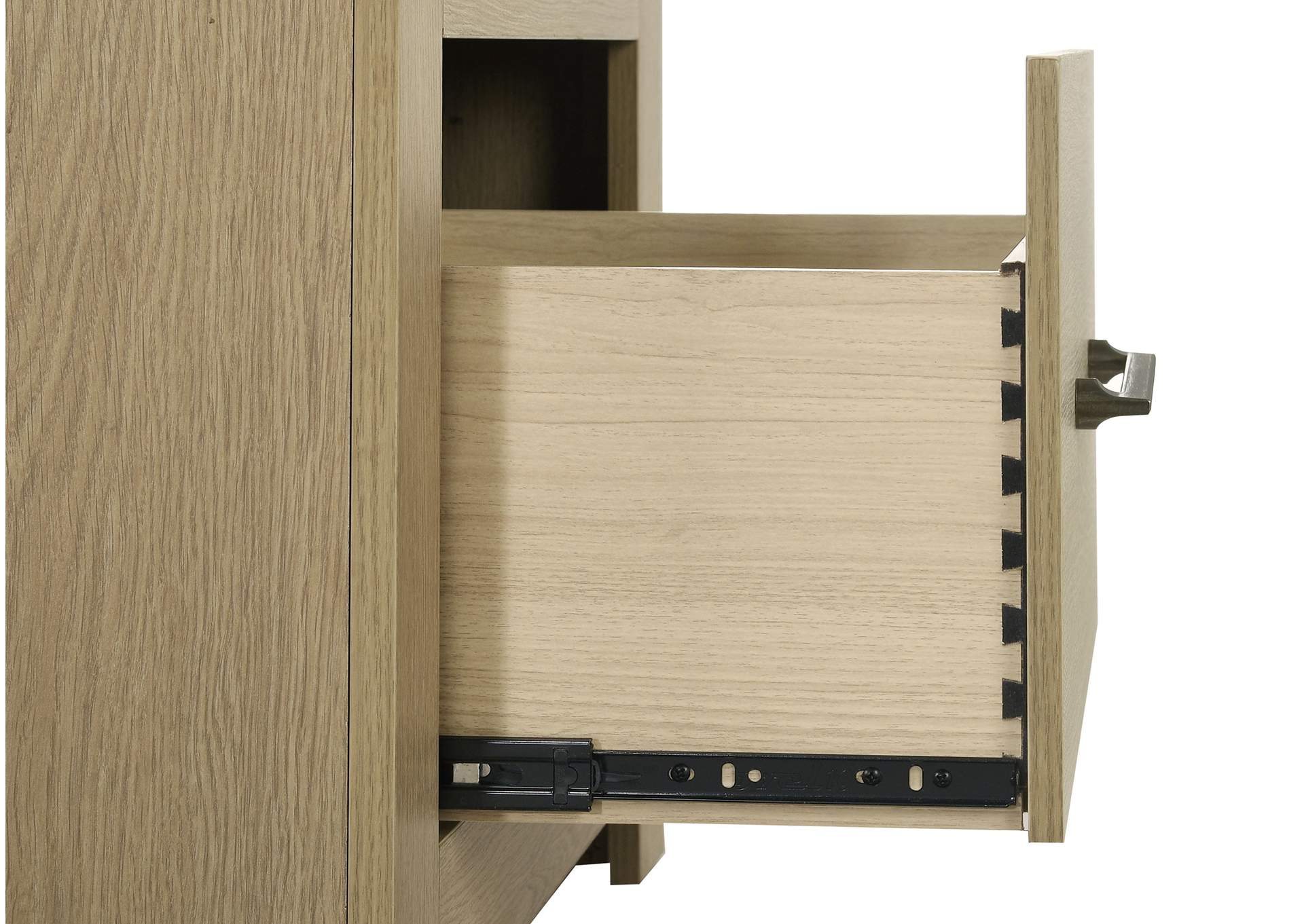 Hendricks 1-drawer Nightstand Bedside Table with Cubby Light Oak image 11