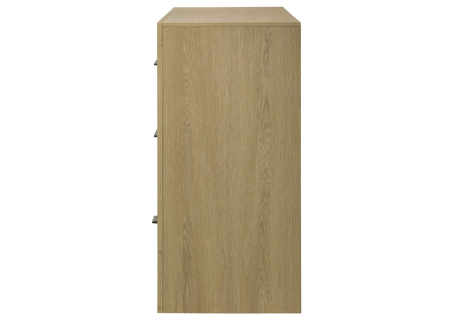 Hendricks 6-drawer Bedroom Dresser Storage Cabinet Light Oak image 6