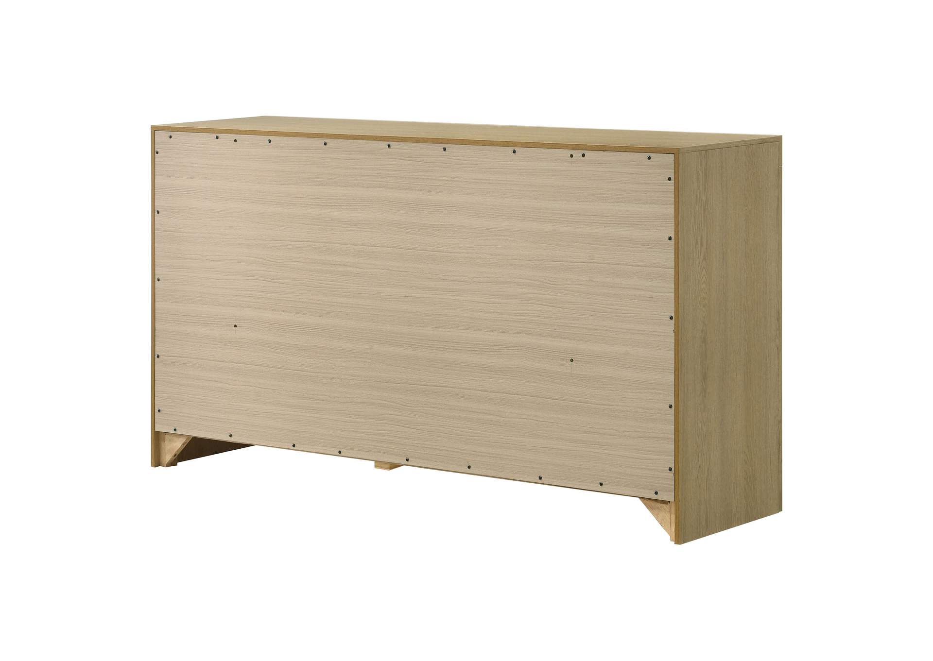 Hendricks 6-drawer Bedroom Dresser Storage Cabinet Light Oak image 9