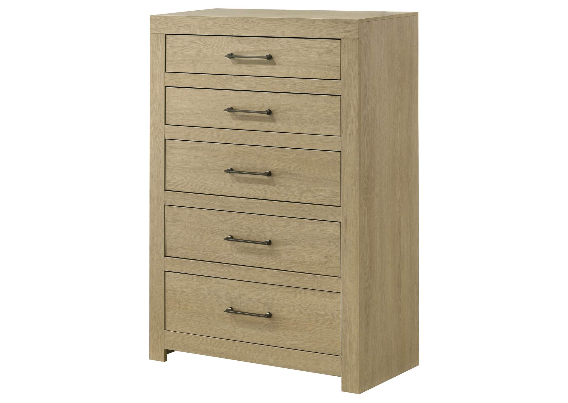 Hendricks 5-drawer Bedroom Chest of Drawers Light Oak image 5