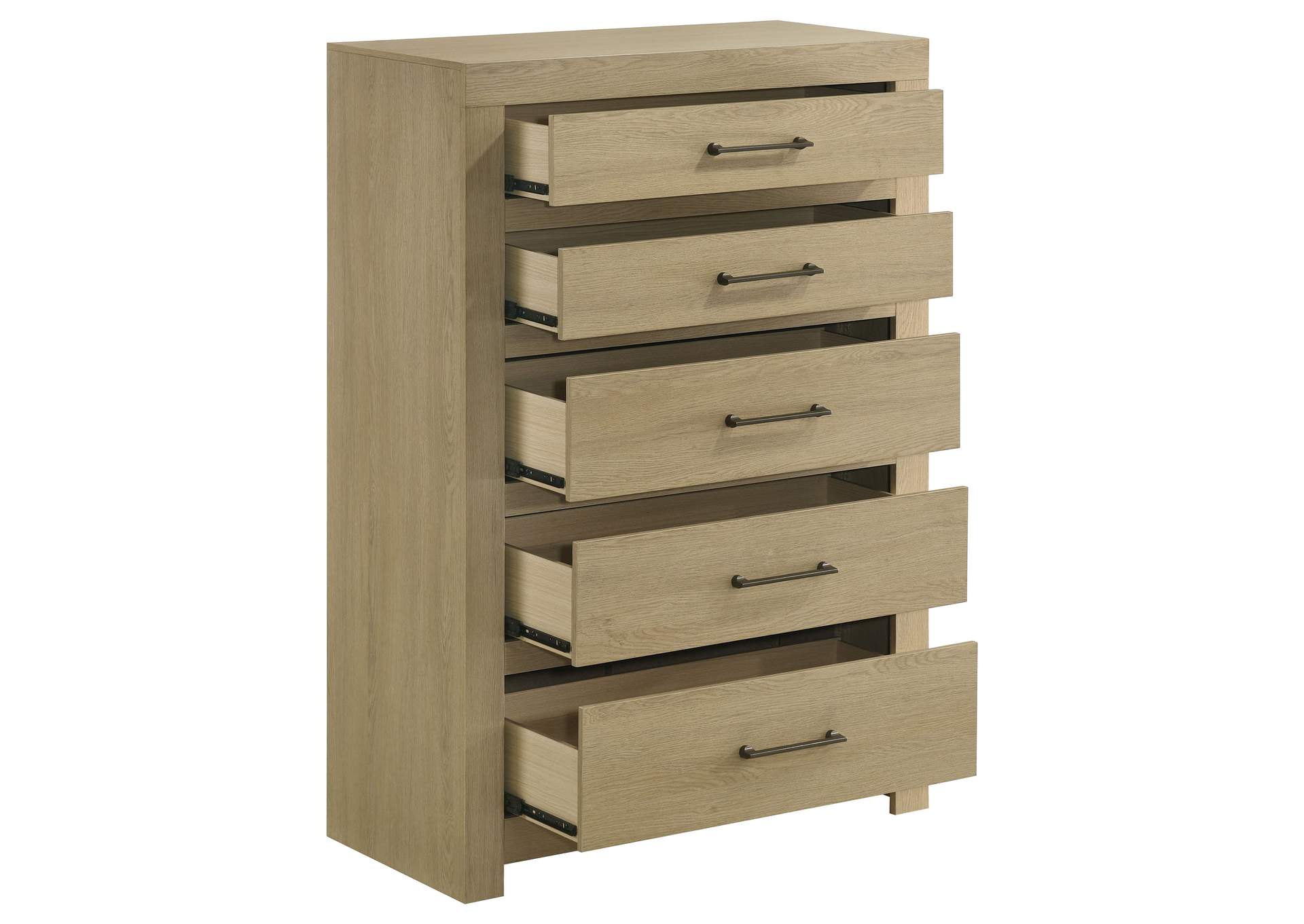 Hendricks 5-drawer Bedroom Chest of Drawers Light Oak image 11