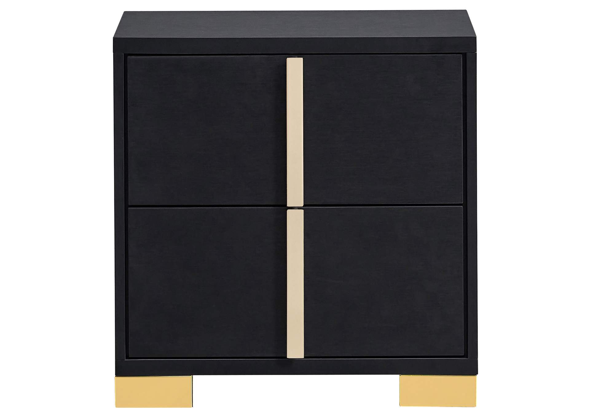 Marceline 2-drawer Nightstand Black