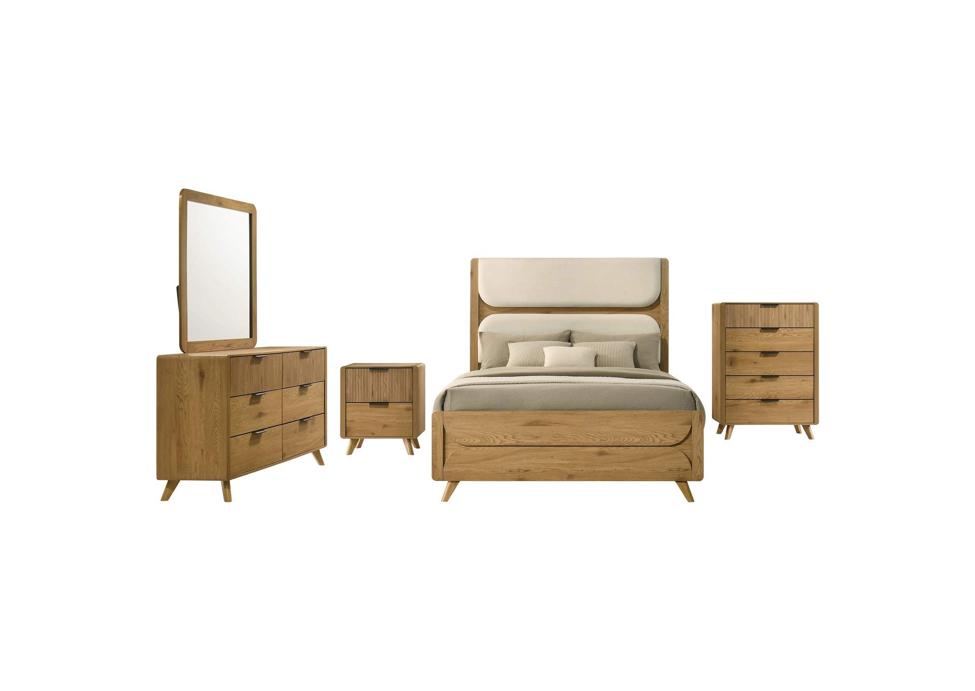 Bennett 5-piece Queen Bedroom Set Light Oak image 21