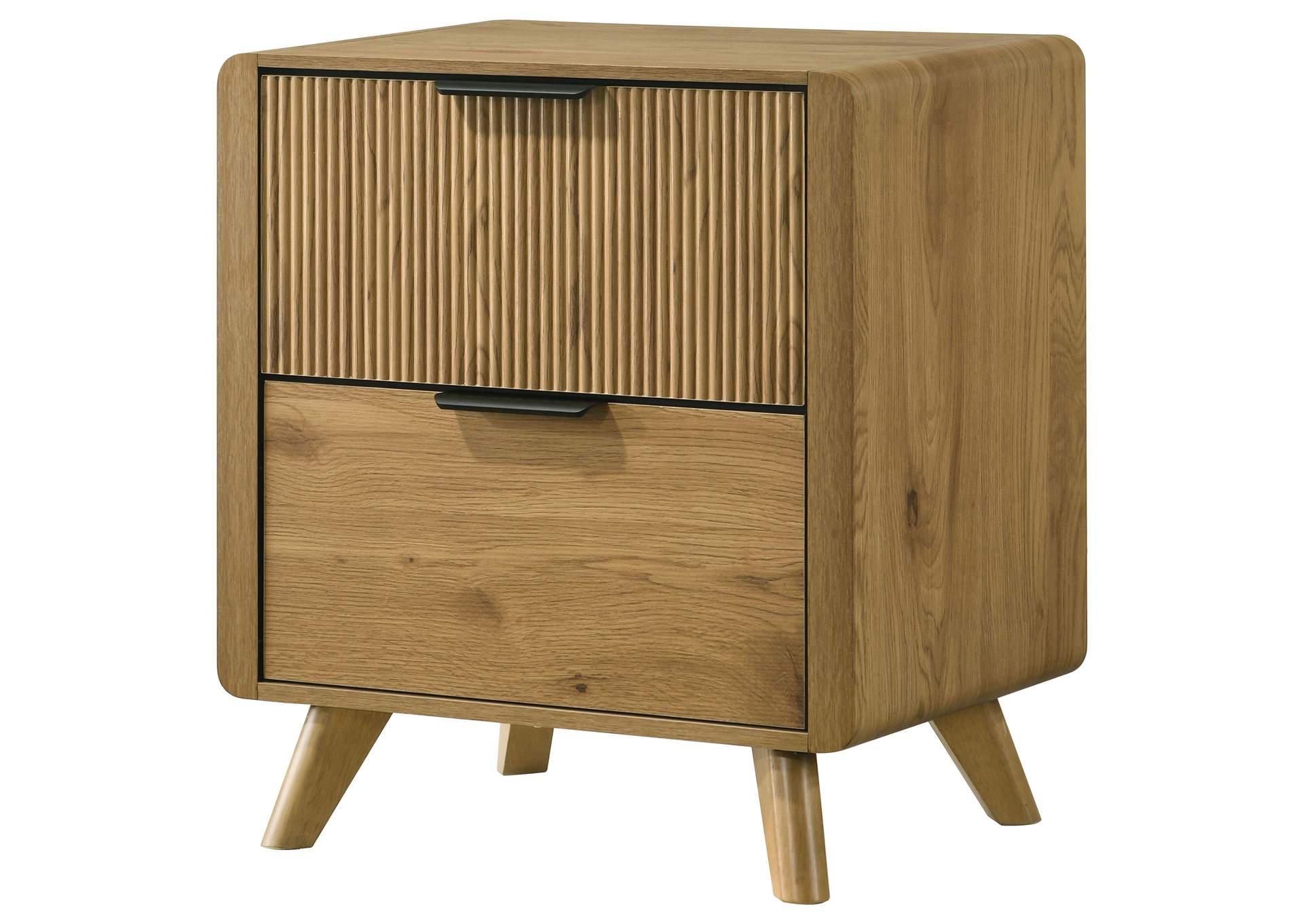 Bennett 2-drawer Bedroom Nightstand Bedside Table Light Oak image 5