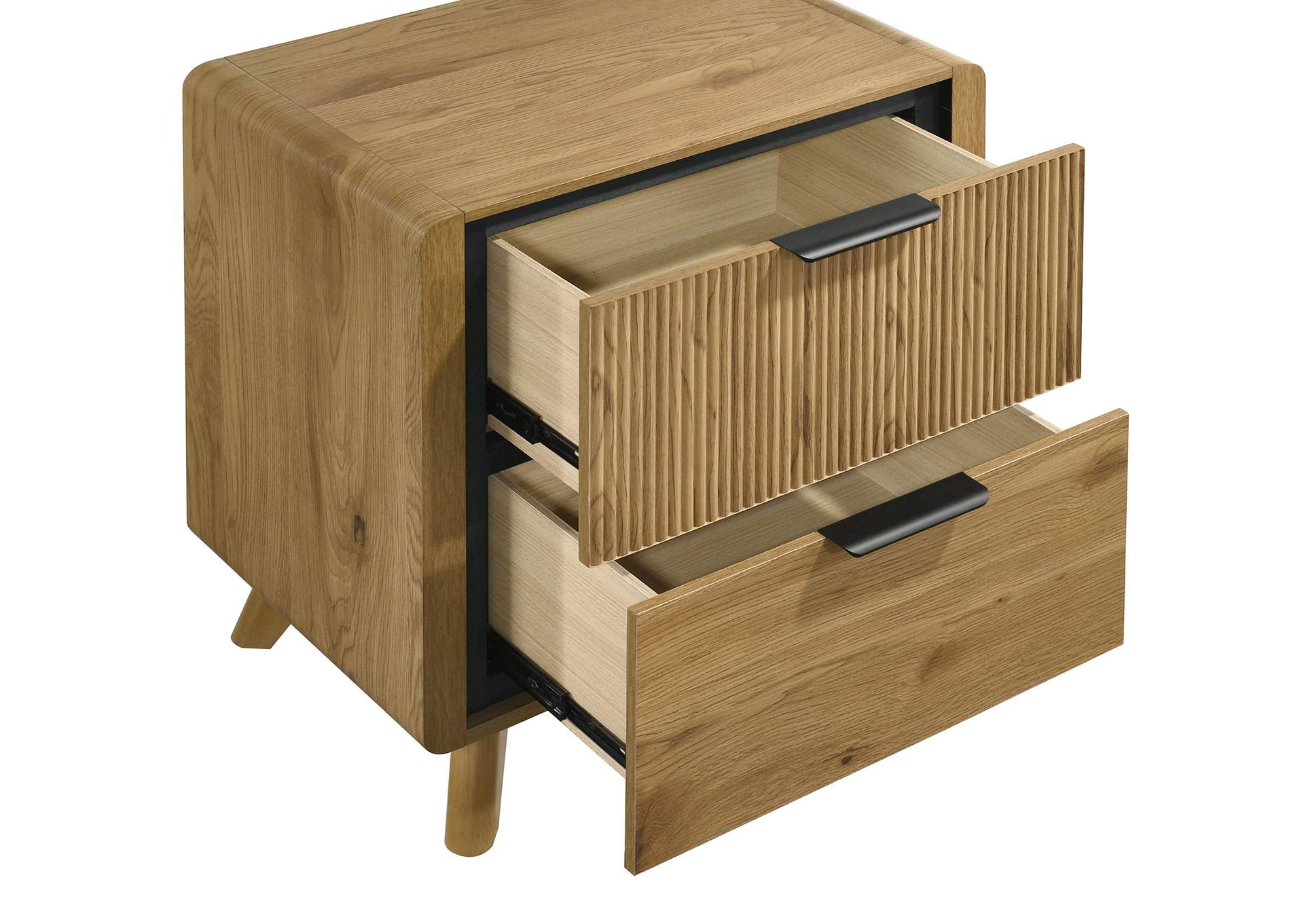 Bennett 2-drawer Bedroom Nightstand Bedside Table Light Oak image 11