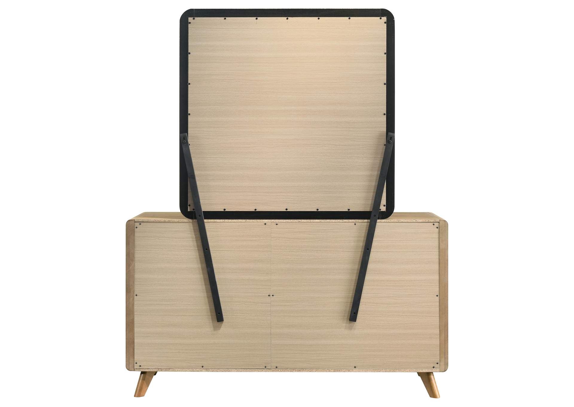Bennett 6-drawer Bedroom Dresser and Mirror Set Light Oak image 8