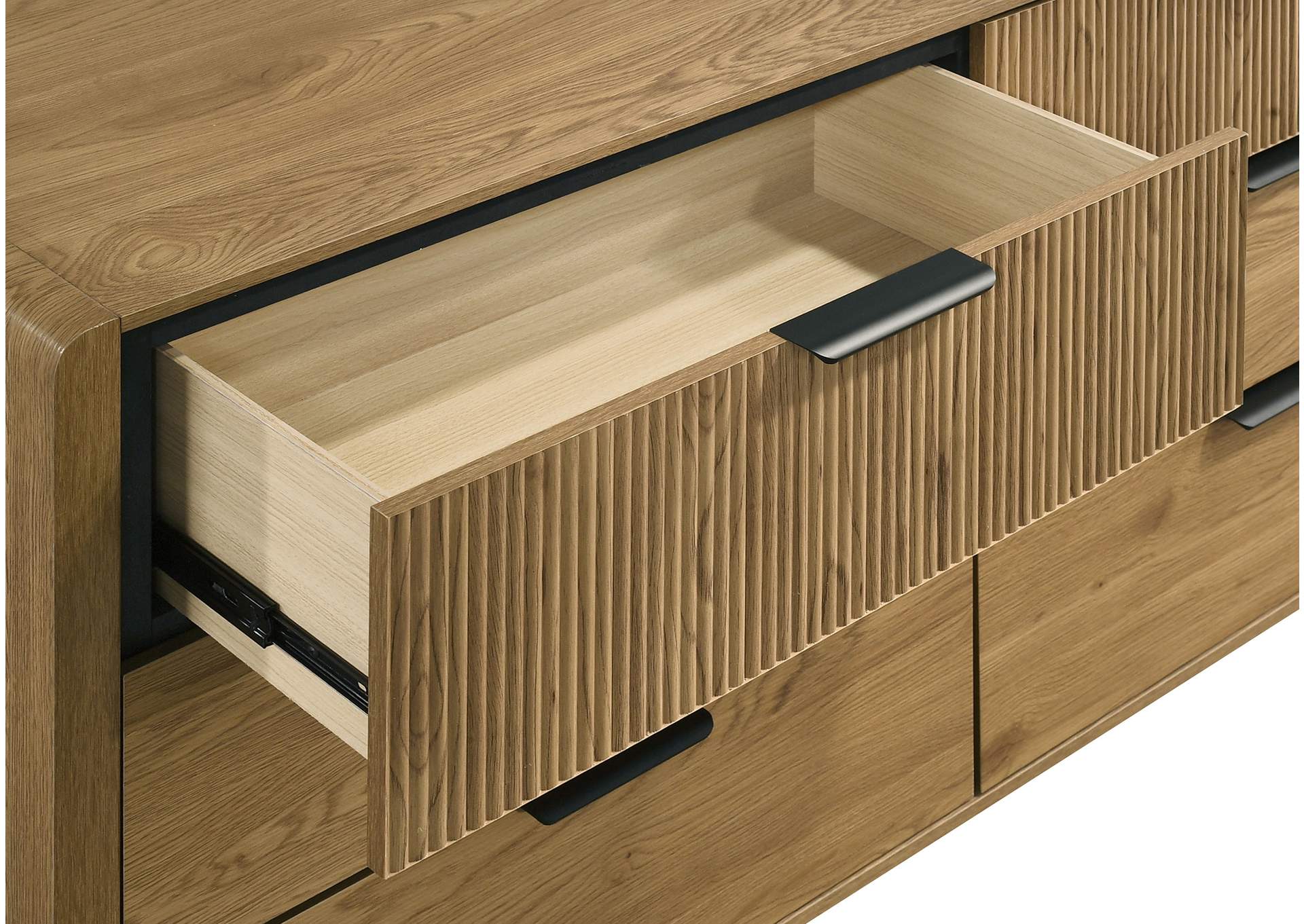 Bennett 6-drawer Bedroom Dresser and Mirror Set Light Oak image 11
