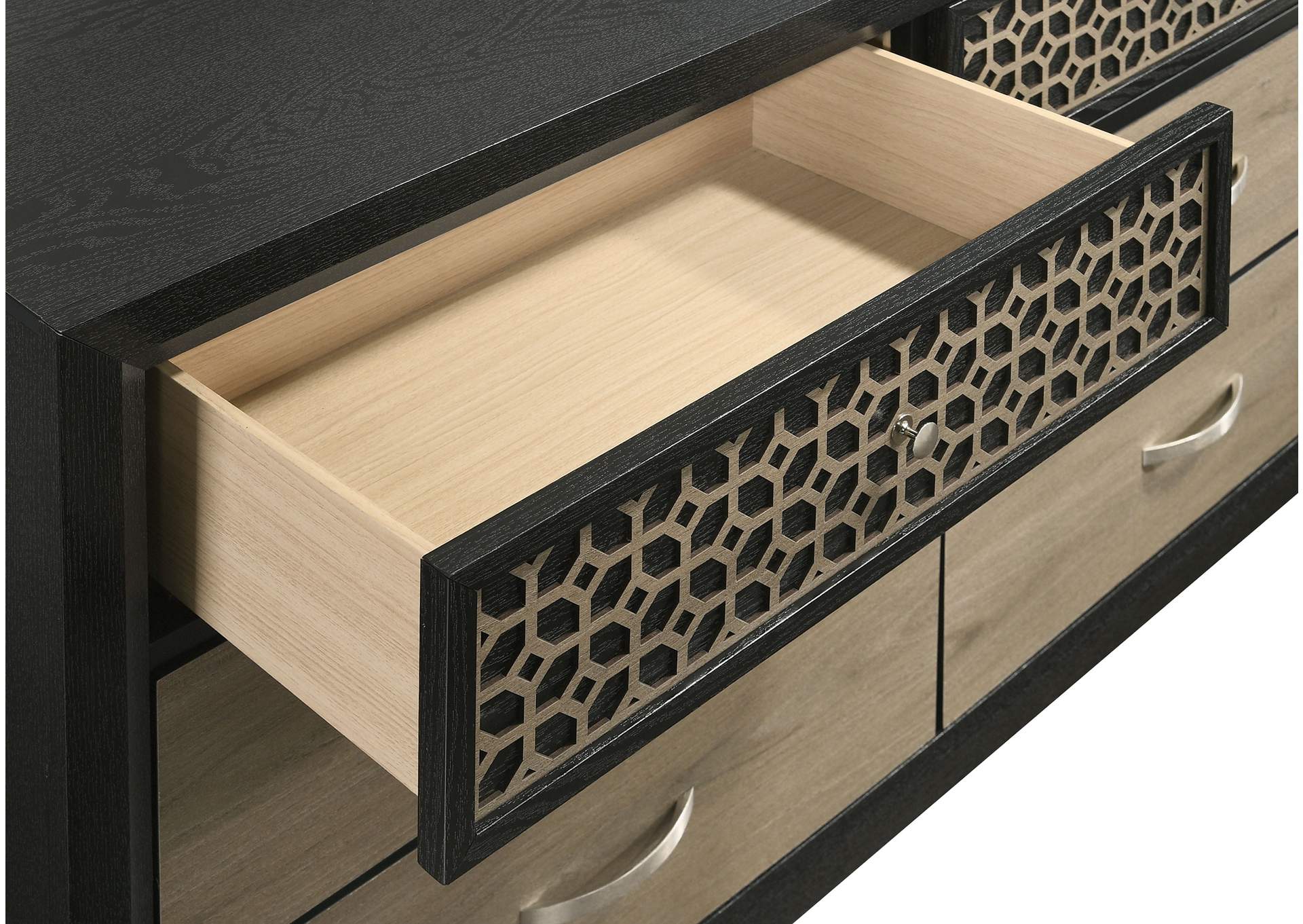 Valencia 6-drawer Dresser Black